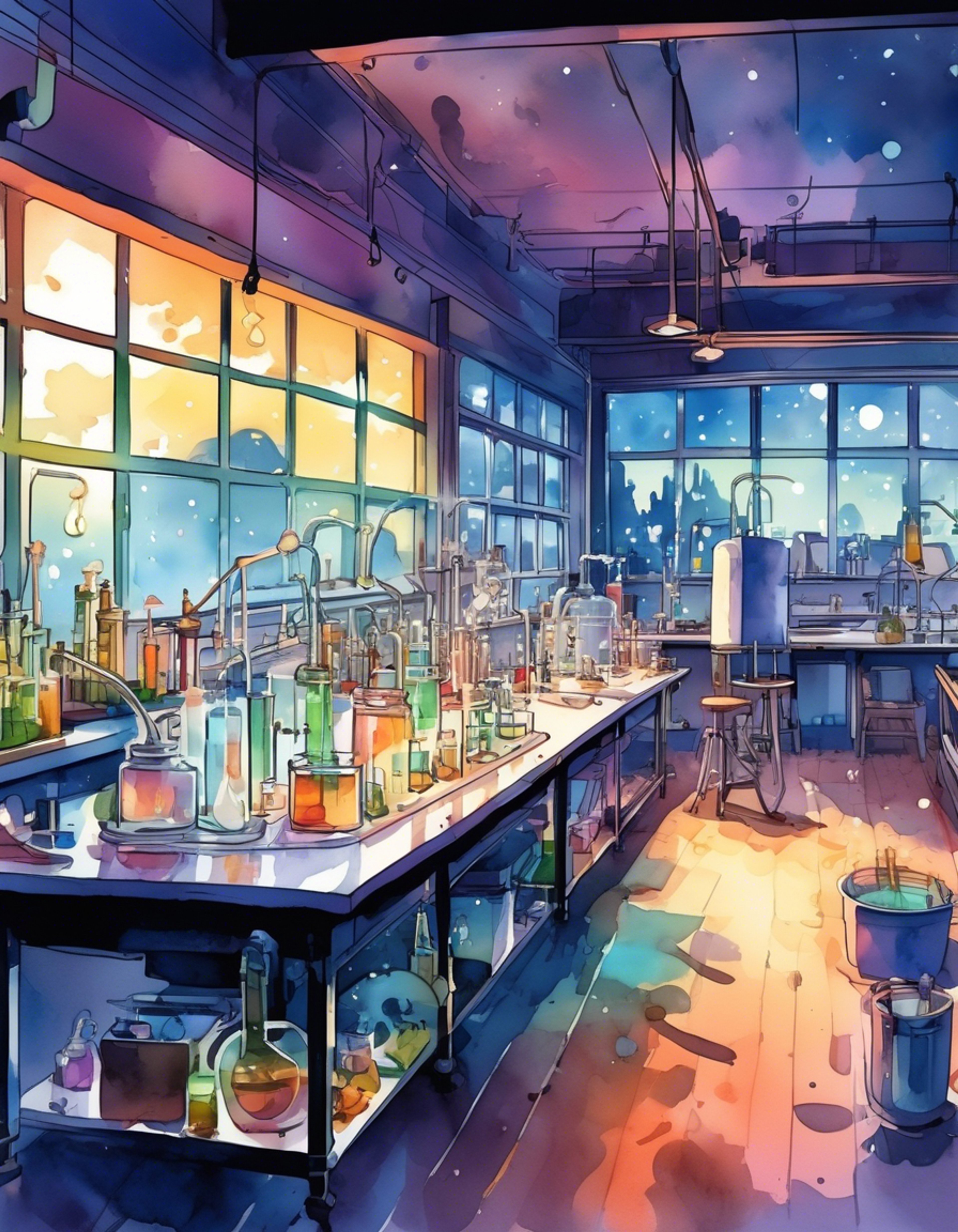 You find yourself drawn to the science club room after hours, where Azuma is conducting an intriguing experiment. The lab is filled with bubbling beakers and precise measurements, creating an atmosphere of scientific discovery. Azuma's expertise and methodical approach make him the perfect guide for this academic adventure.