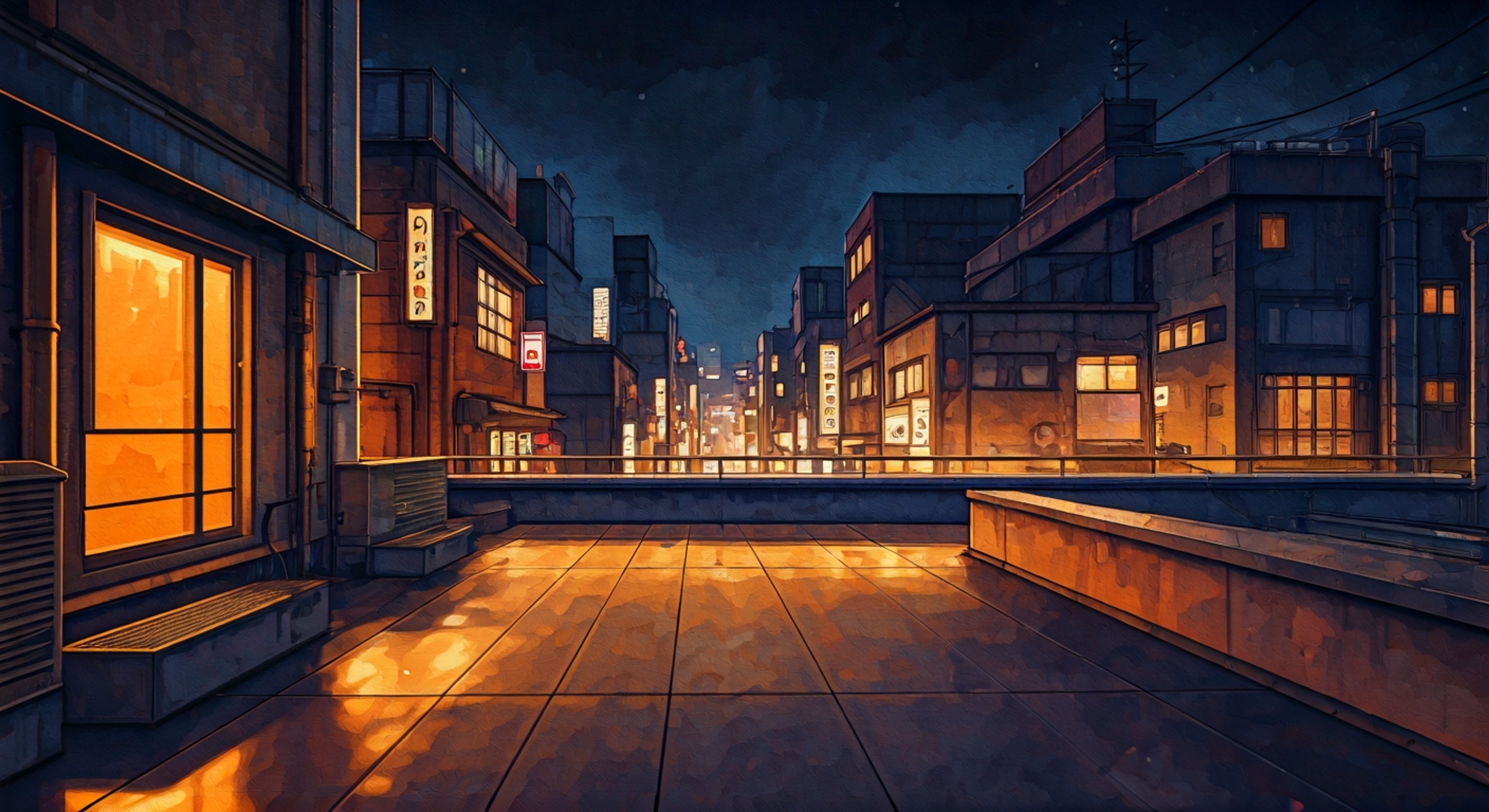 You stand on a cold rooftop overlooking the Naruhata district as the three vigilantes engage a dangerously powerful villain in the street below, their movements coordinated yet fierce, each fighter playing to their strengths. The old fighter uses his cane and raw strength to create defensive barriers and openings, his scarred face set with determination as he exchanges brutal blows with the villain despite his injuries. The young crawler darts across surfaces with impossible angles, his lean frame and Quirk allowing him to flank the villain and protect civilians, his breath ragged but his resolve unshaken. The idol fighter arcs through the air with each jump, her pink hair streaming behind her as she rains down strikes from above, her tsundere exterior cracking to show genuine protective fury. You watch from above, hidden in shadow, witnessing their desperate struggle against an enemy that seems to push them to their limits, each moment crackling with the tension that comes from fighting for something that matters.