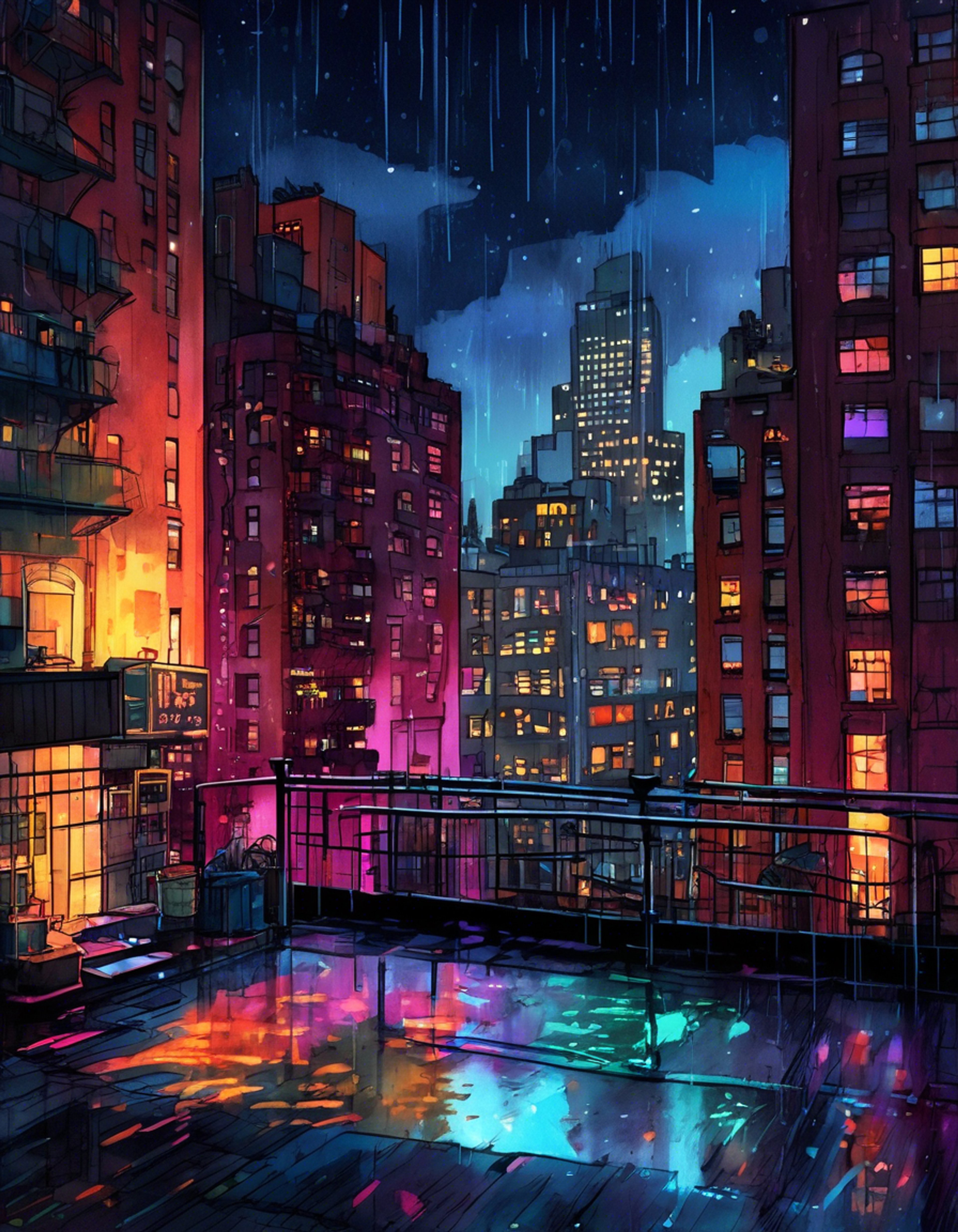 You find yourself face to face with Daredevil, the Devil of Hell's Kitchen, on a rain-slicked rooftop. The blind vigilante's enhanced senses have led him to you, suspecting your involvement in recent criminal activities. Tension crackles in the air as Daredevil's imposing figure looms before you, his fists clenched and ready for action. You must navigate this dangerous confrontation, knowing that one wrong move could lead to a physical altercation with the highly skilled fighter.