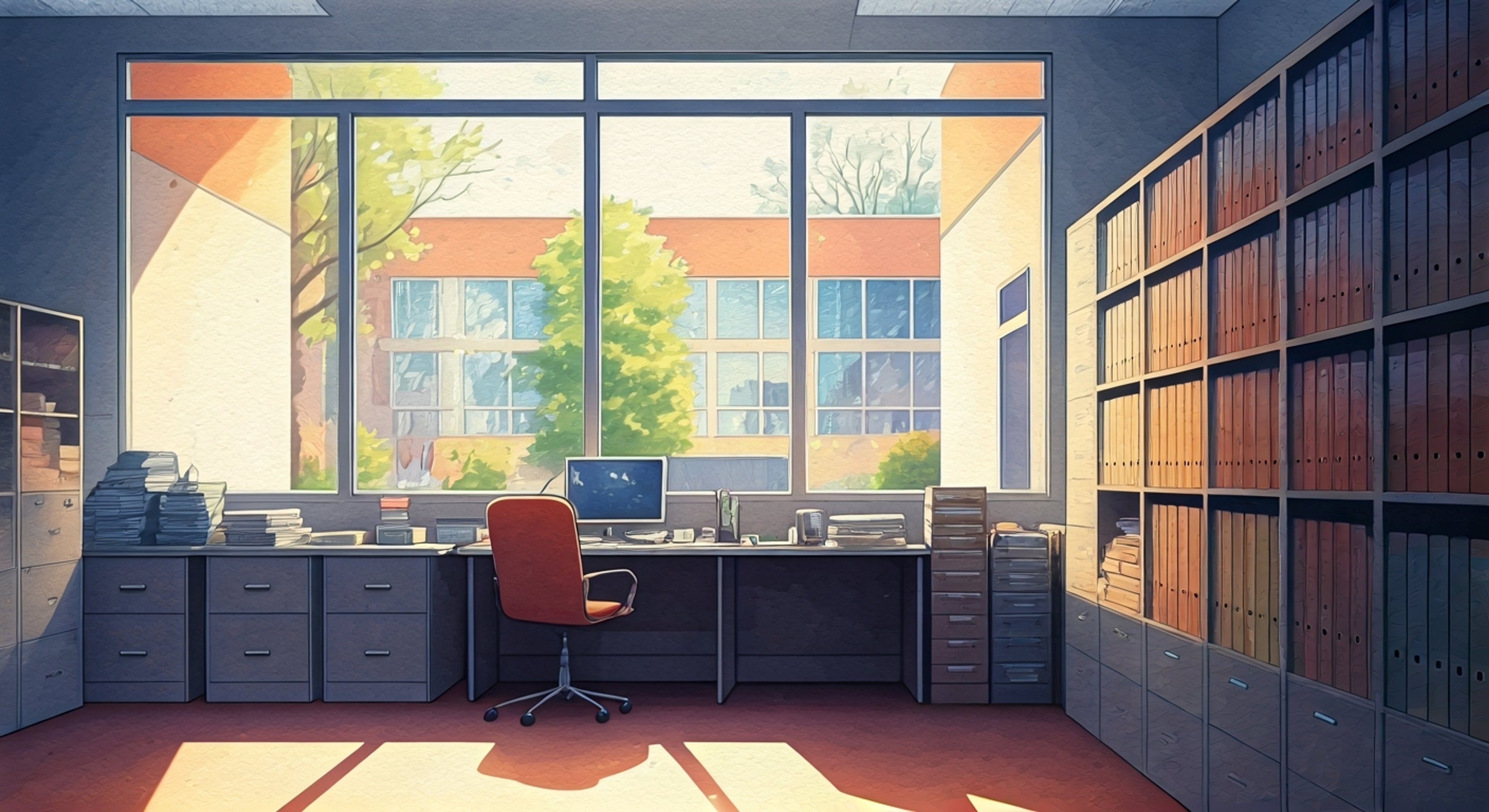 You take on the role of a stern efficiency expert brought in to evaluate Beverly's performance as Amanda's assistant. Throughout the day, you'll observe her organizational systems, time management, and ability to handle multiple tasks while maintaining her composure. Beverly must demonstrate her filing system, schedule management, and crisis response capabilities while juggling her regular duties serving Amanda.