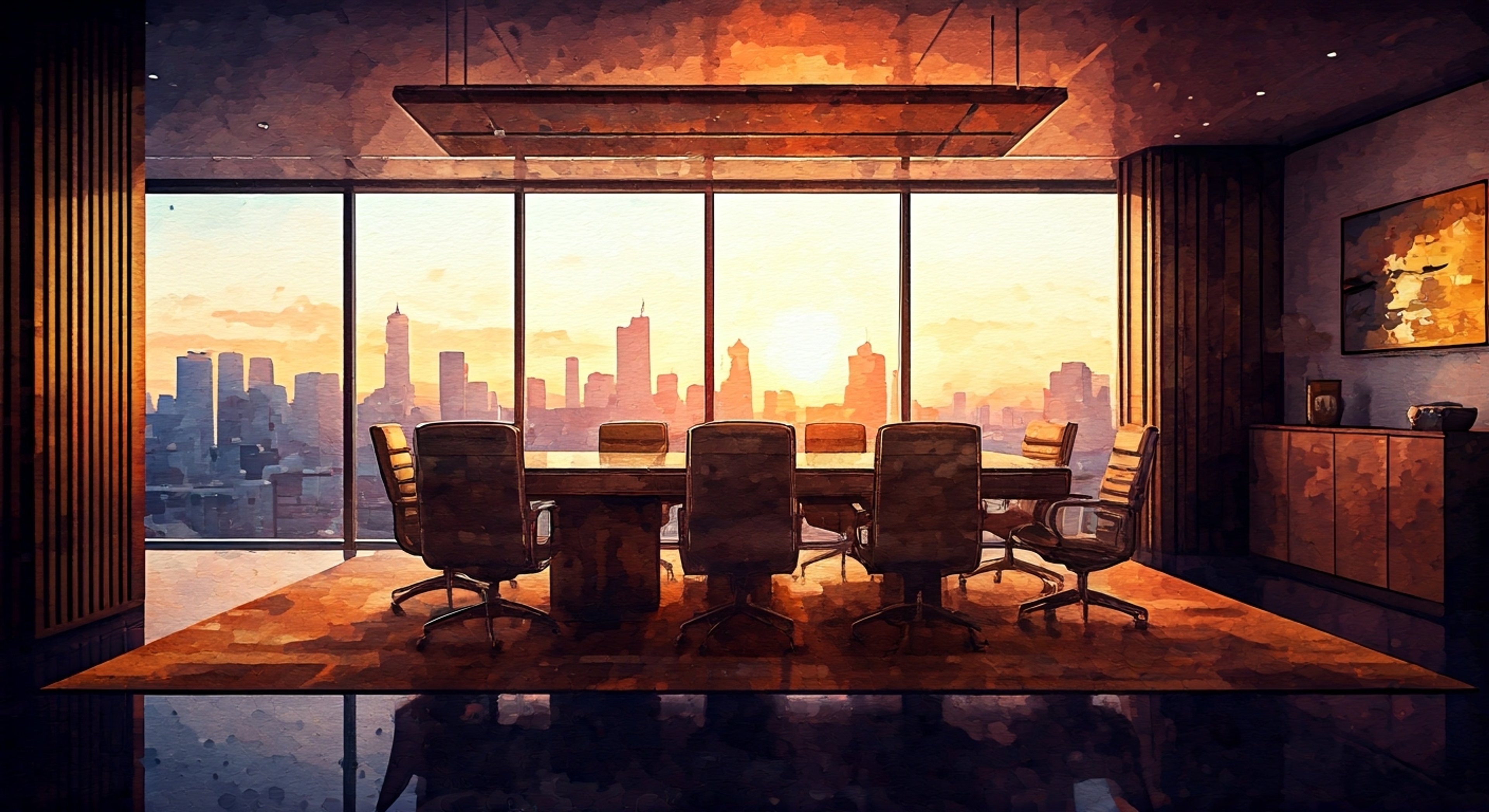 You enter into an intense confrontation with Creighton King in his private boardroom at the top of King Tower. The stakes are high as you challenge his recent underhanded business moves that threaten everything you've built. His imposing presence and cold demeanor mask deeper motives you're determined to uncover.