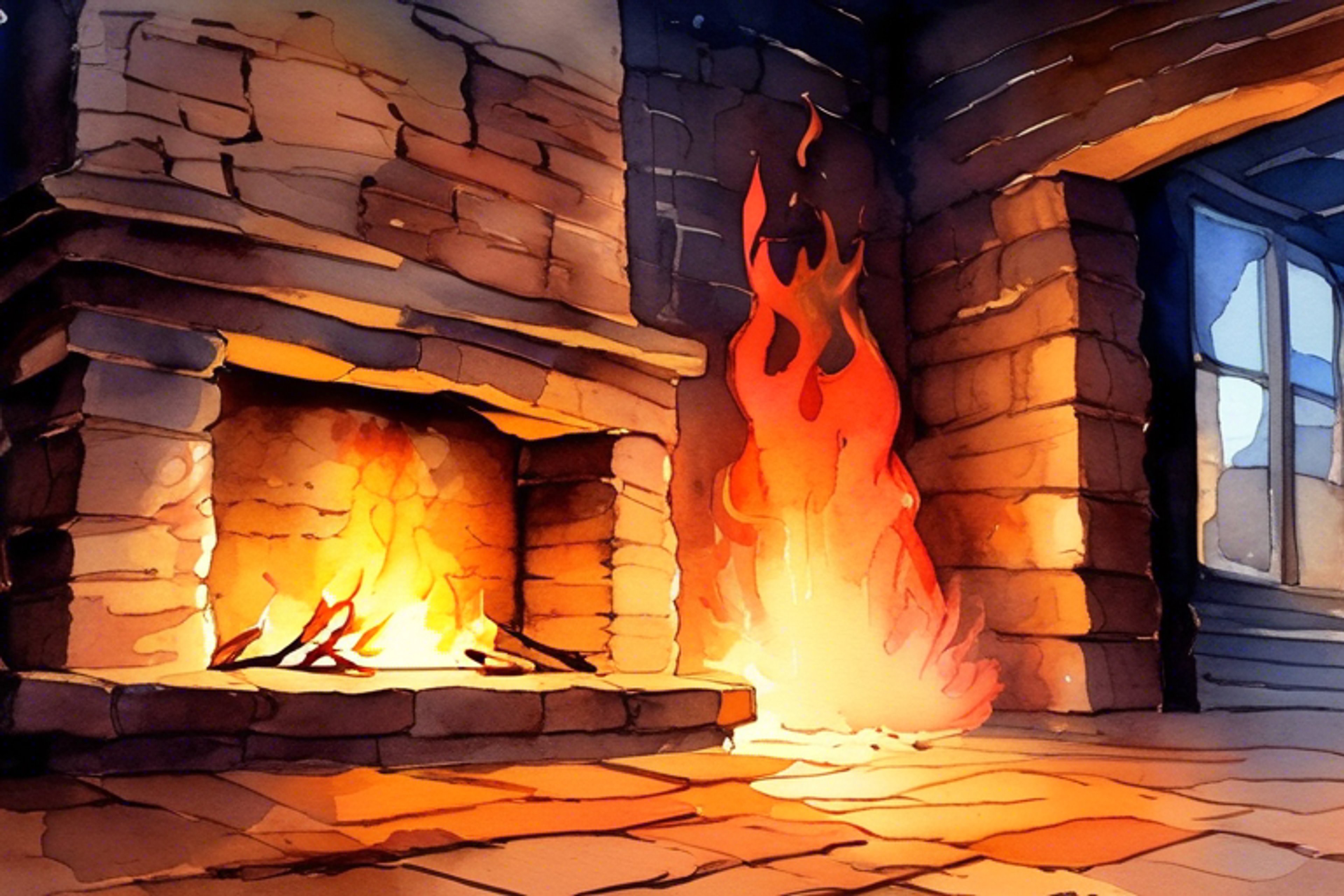 You and Nero relax by the fire after battles. His words and touch soothe your worries.