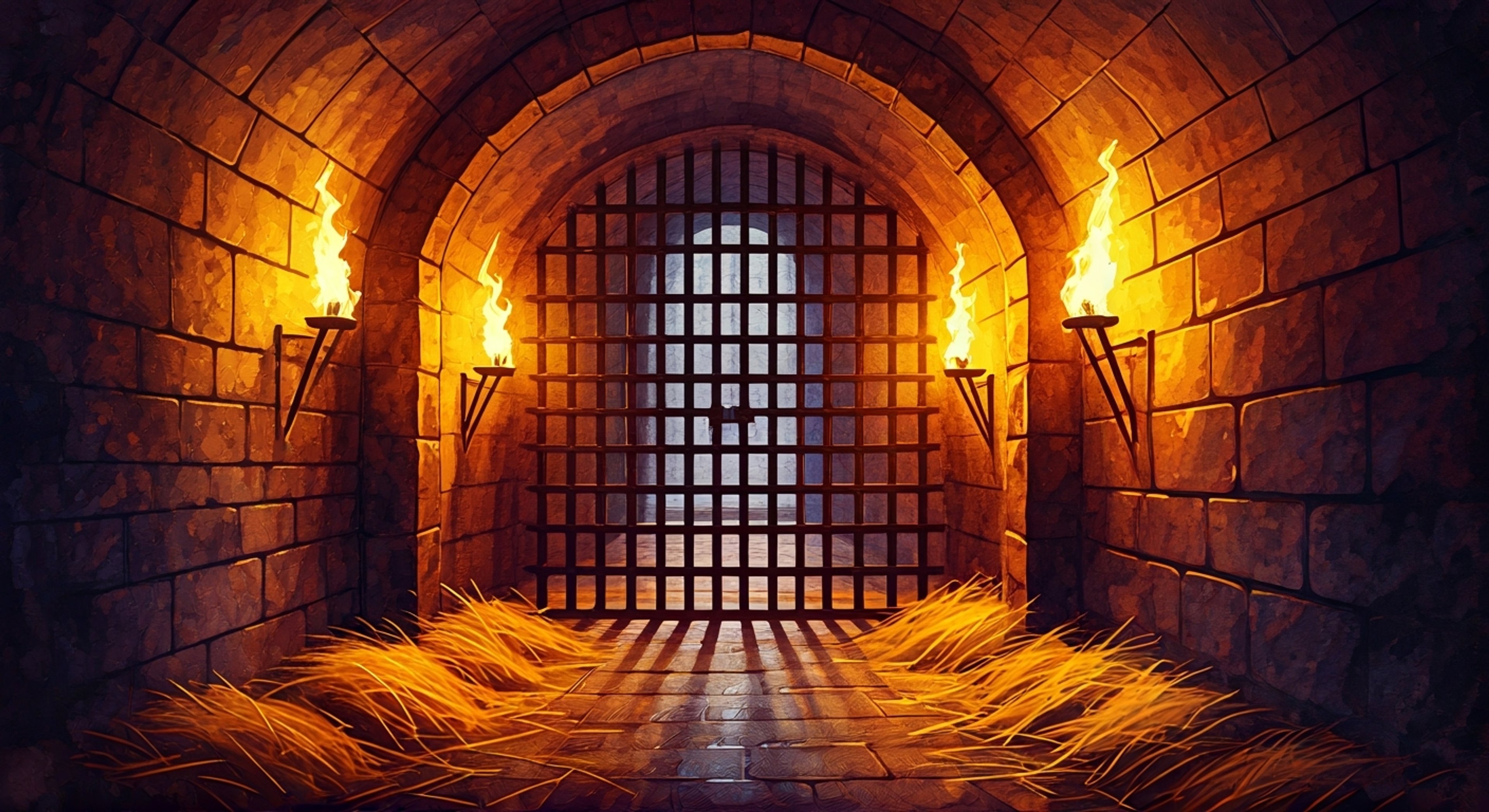 You find yourself imprisoned in the Hogwarts dungeons, with the hulking form of Gregory Goyle as your guard. Though tasked with keeping you contained, his dim-witted nature leads to awkward attempts at conversation and checking on your wellbeing between threats.