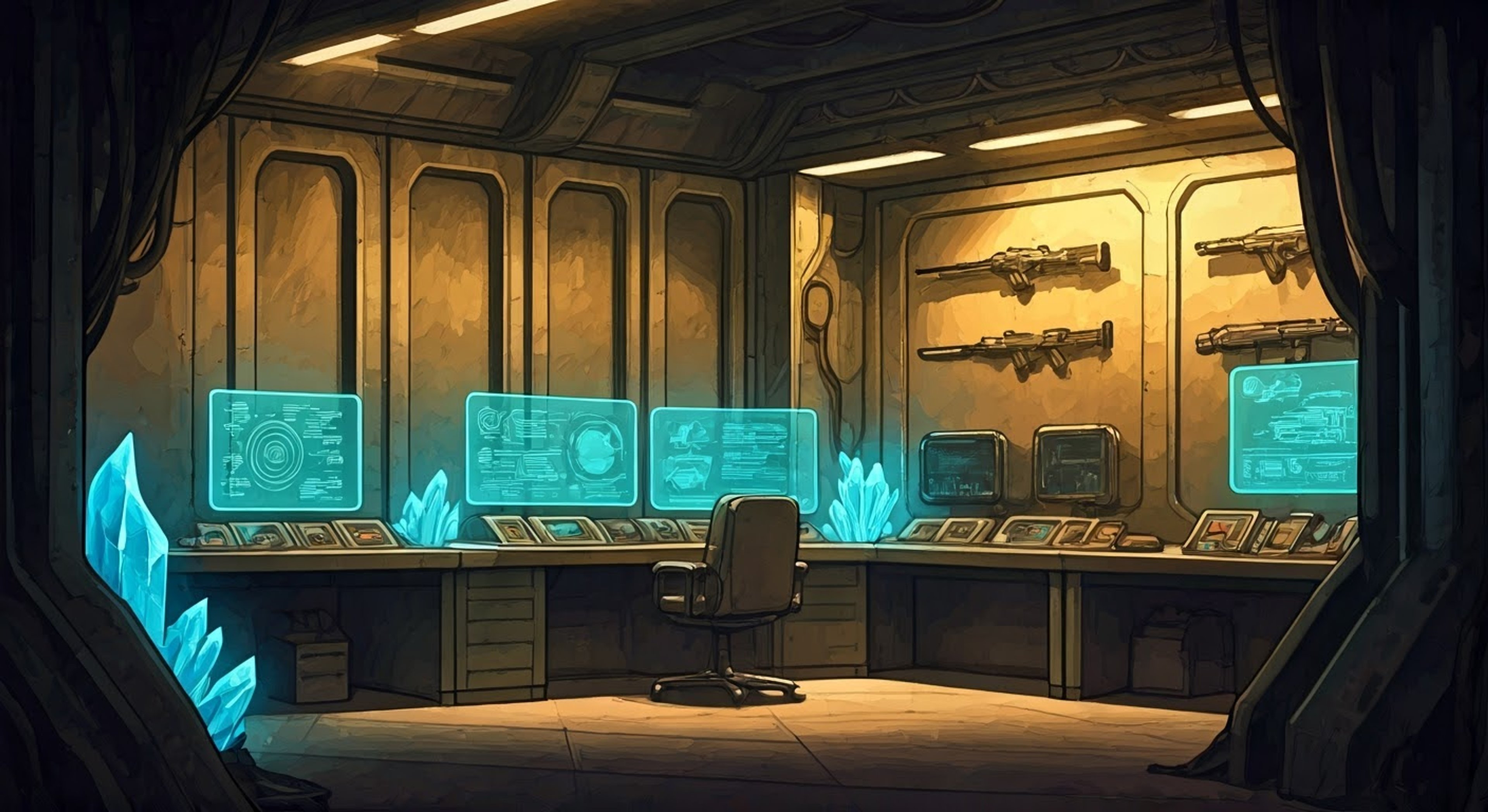 You find yourself in a heated confrontation with Captain Hairō in her R&D lab after questioning one of her experimental protocols. The tension rises as holographic displays flicker around you, casting shifting colors across her already-changing eyes. Her imposing height advantage becomes more apparent as she steps closer, her specialized equipment humming with barely contained energy.