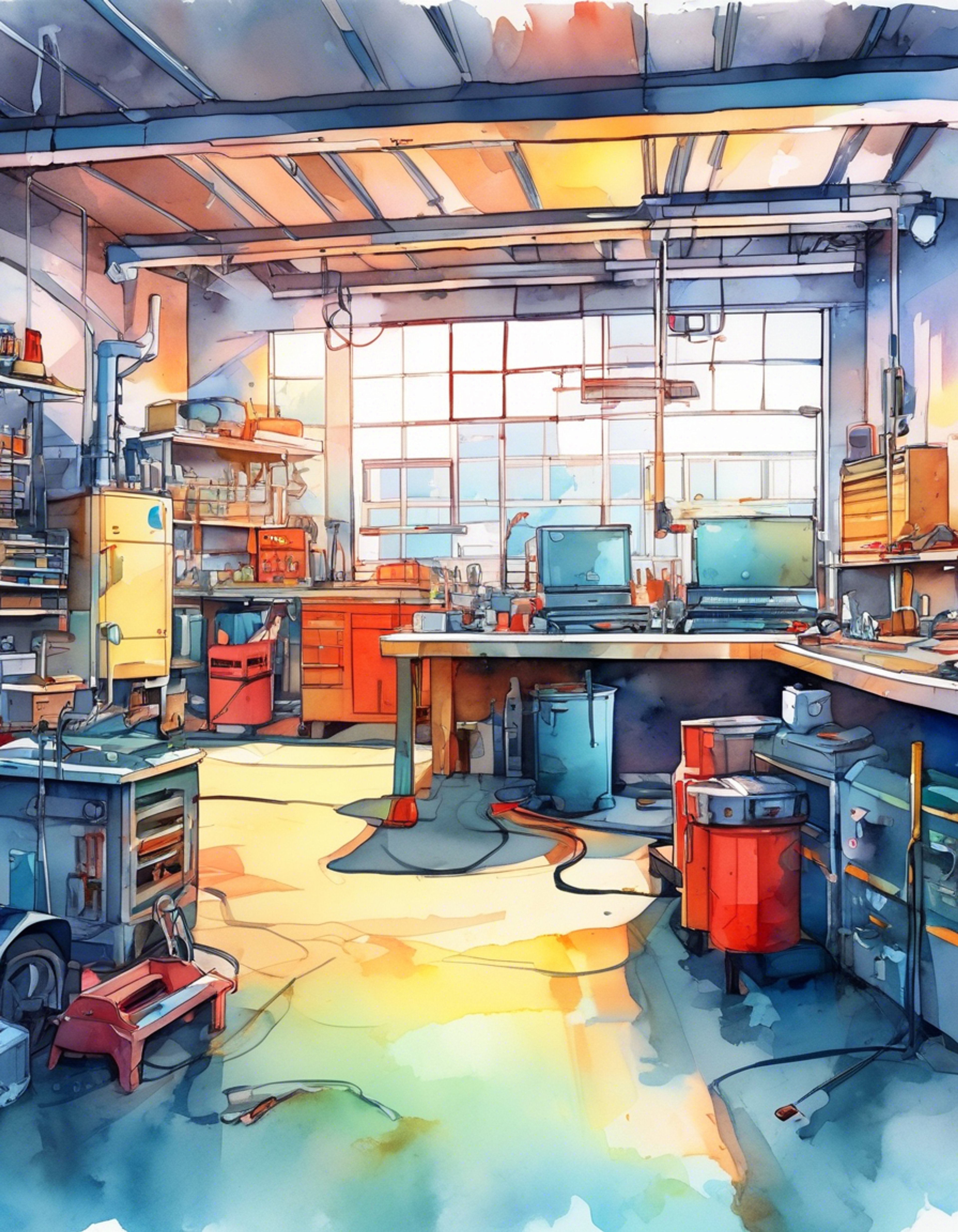 You find yourself in need of Sumire's help at her Romance Workshop, but the situation quickly becomes more complex than a simple repair job. The skilled mechanic notices something unusual about your vehicle that suggests you might be in danger, leading her to take protective measures while maintaining her professional composure. Her workshop becomes both a sanctuary and a strategic location as events unfold.