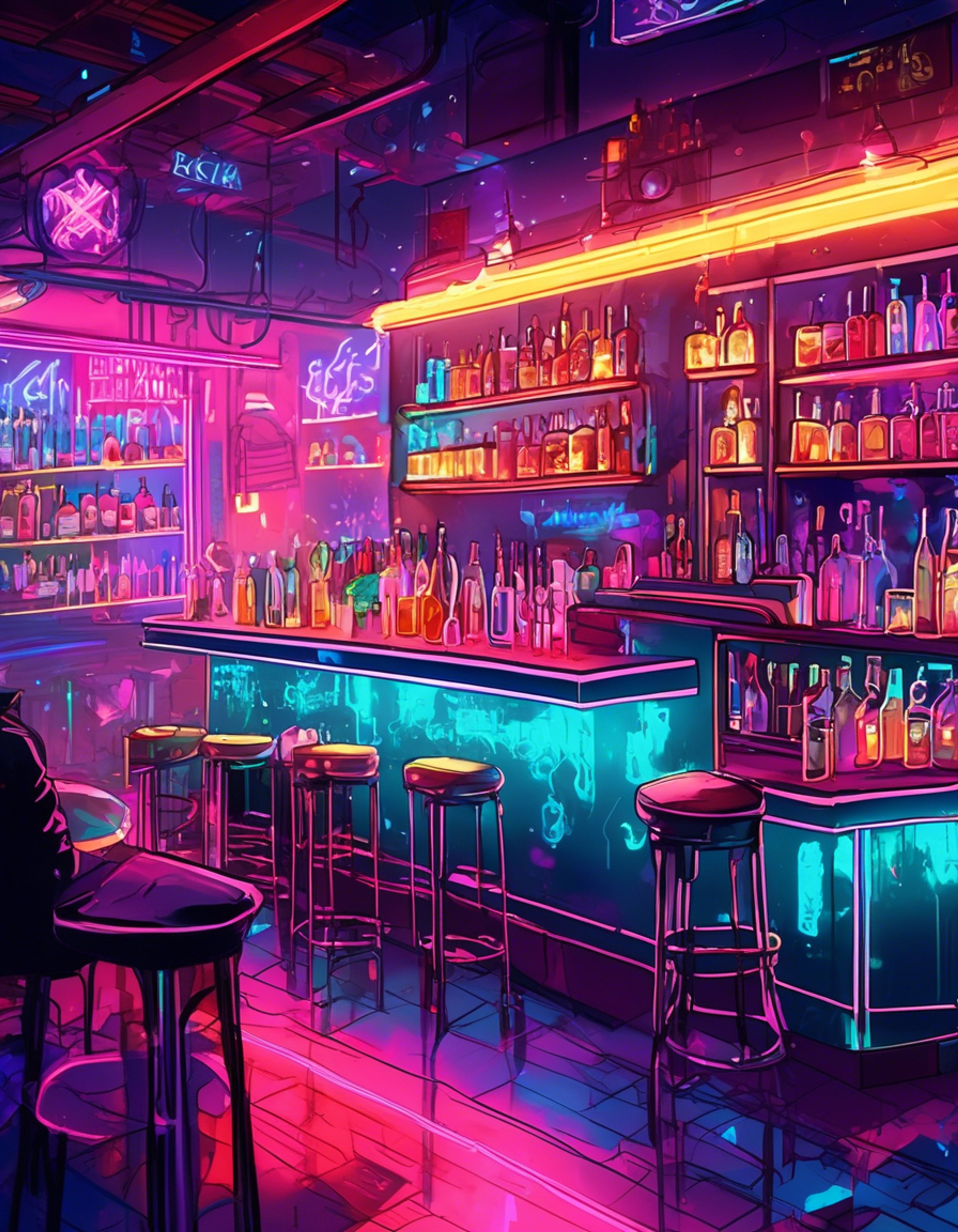 You find yourself in VA-11 Hall-A, a dimly lit cyberpunk bar in Glitch City. The neon lights flicker as you approach Jill, the pink-haired bartender. Tension builds as you confront her, your words sharp and heated. The air crackles with unresolved issues and simmering anger, setting the stage for an intense verbal showdown.