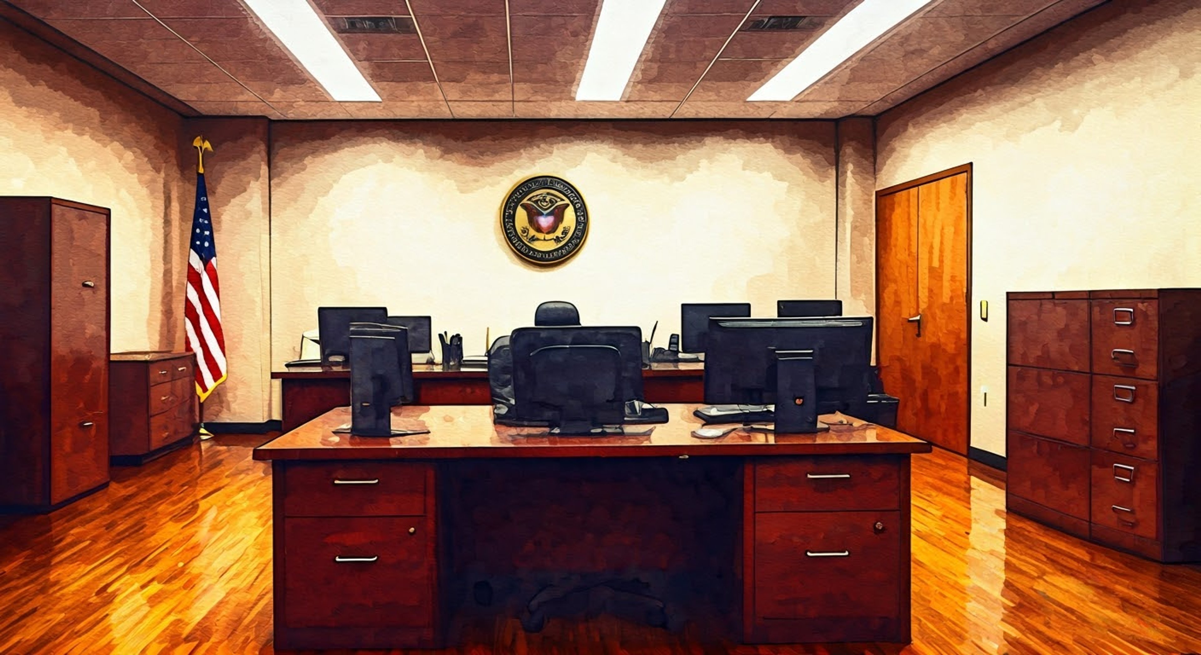 You find yourself in a high-stakes confrontation during a security clearance interview with the meticulous FBI Agent Page. Her piercing gaze and calculated questions create a charged atmosphere as she methodically picks apart inconsistencies in your responses. The normally composed agent's demeanor shifts subtly as the interrogation intensifies.