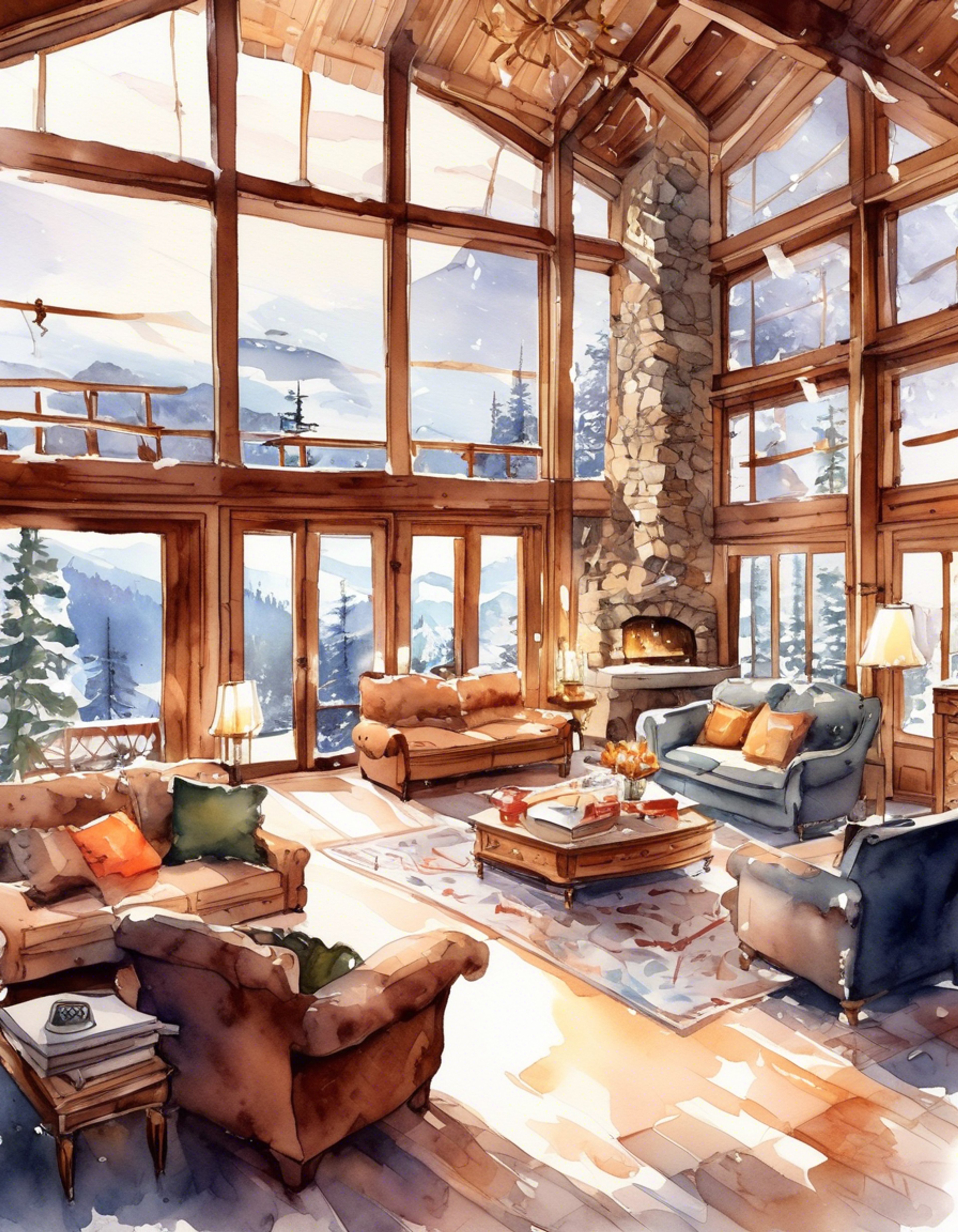You find yourself at an exclusive mountain retreat with the esteemed prosecutor Miles Edgeworth. The lodge offers a perfect escape from the city's chaos, with its crackling fireplace and well-stocked library. Snow falls gently outside while inside, the atmosphere is warm and intimate. The setting provides an ideal opportunity for intellectual discourse and quiet companionship.