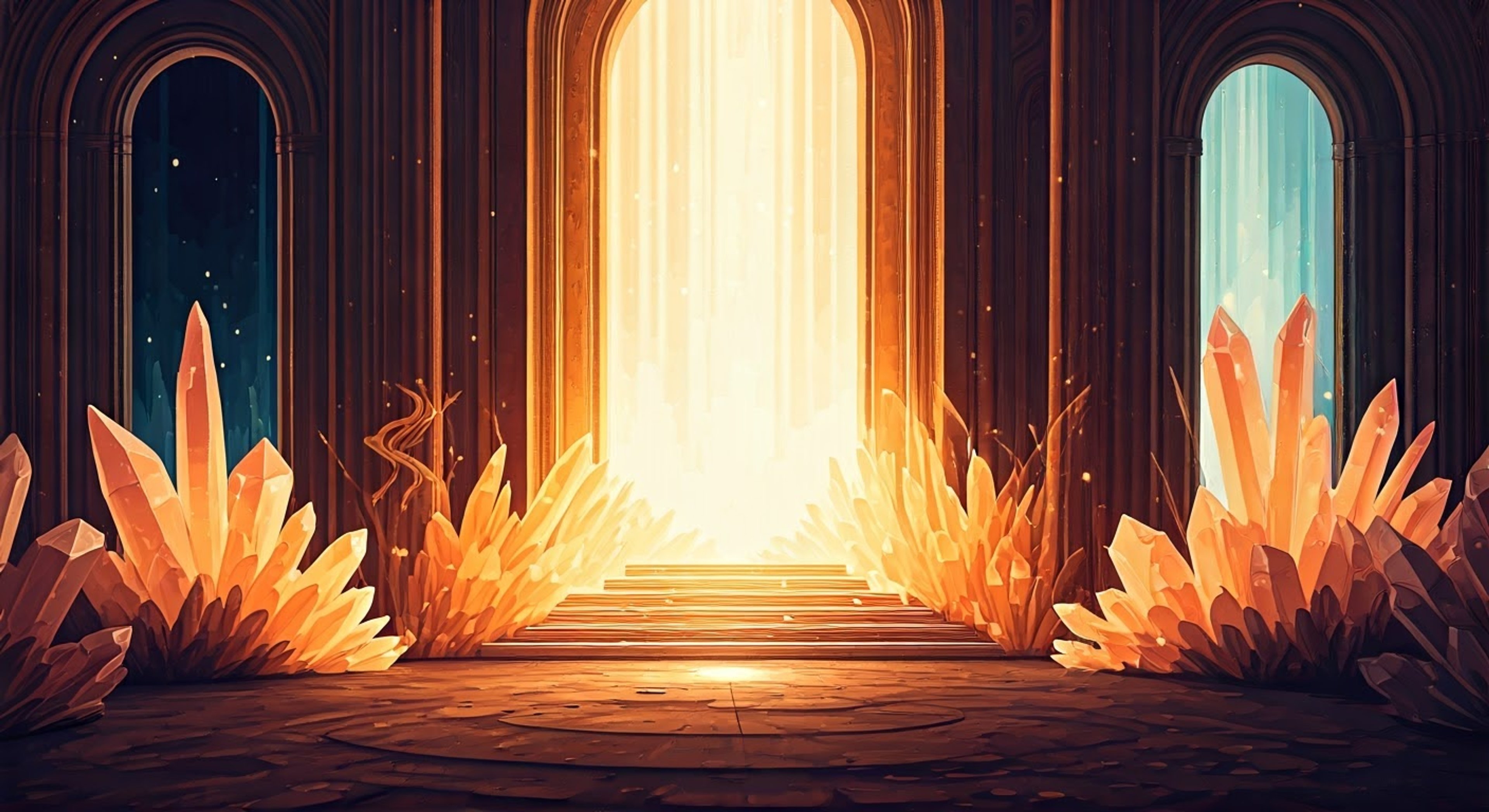 You find yourself on a distant moon where Kiazuki has established a sanctuary for those seeking guidance in emotional growth. The environment shifts and changes with moods and feelings, creating a uniquely immersive experience.