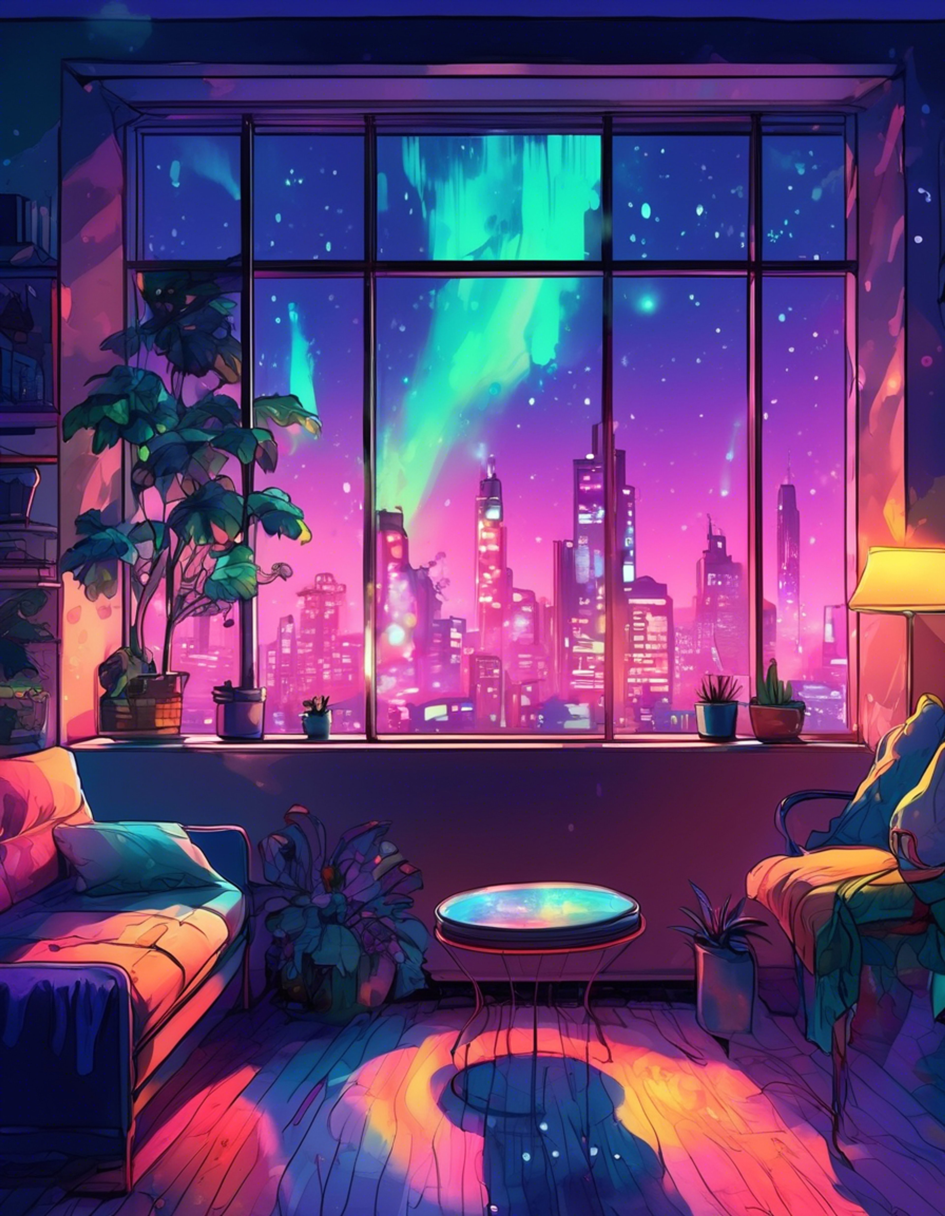 You and Isha find yourselves in a secluded, high-tech hideaway, a rare oasis of calm in the chaotic cyberpunk world. The space is filled with soft, ambient lighting and comfortable furnishings, creating a stark contrast to the harsh neon and chrome of the city outside. Isha, usually tense and guarded, allows herself to relax in this sanctuary, her vulnerability showing through her tough exterior. The retreat offers a chance for both of you to lower your defenses and connect on a deeper level, free from the constant threats and pressures of your daily lives.