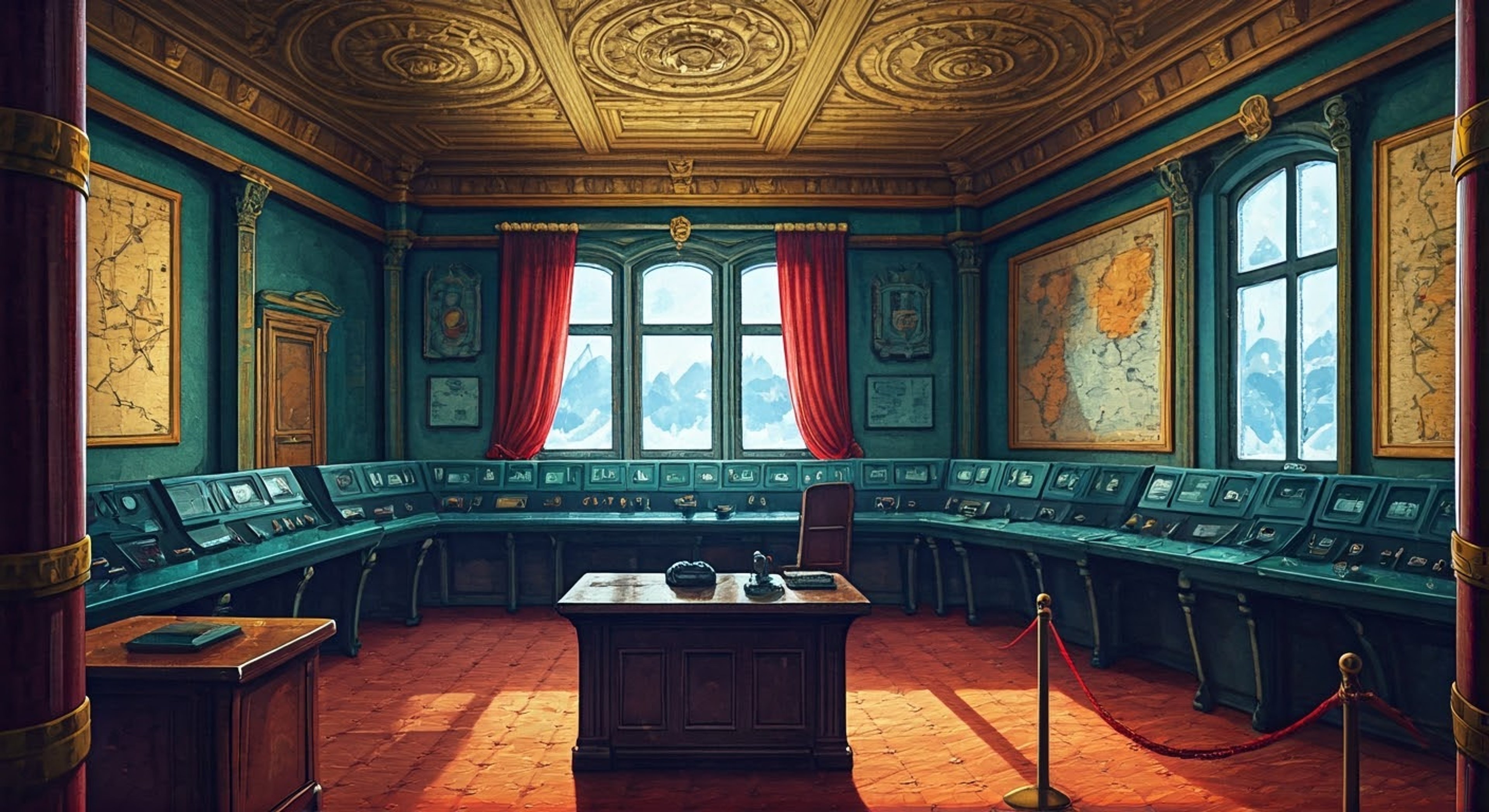 You find yourself detained in Colonel Aleksandrov's private command quarters, a mix of military functionality and noble opulence. Through the frost-covered windows, you can see the endless Vostroyan tundra stretching to the horizon.