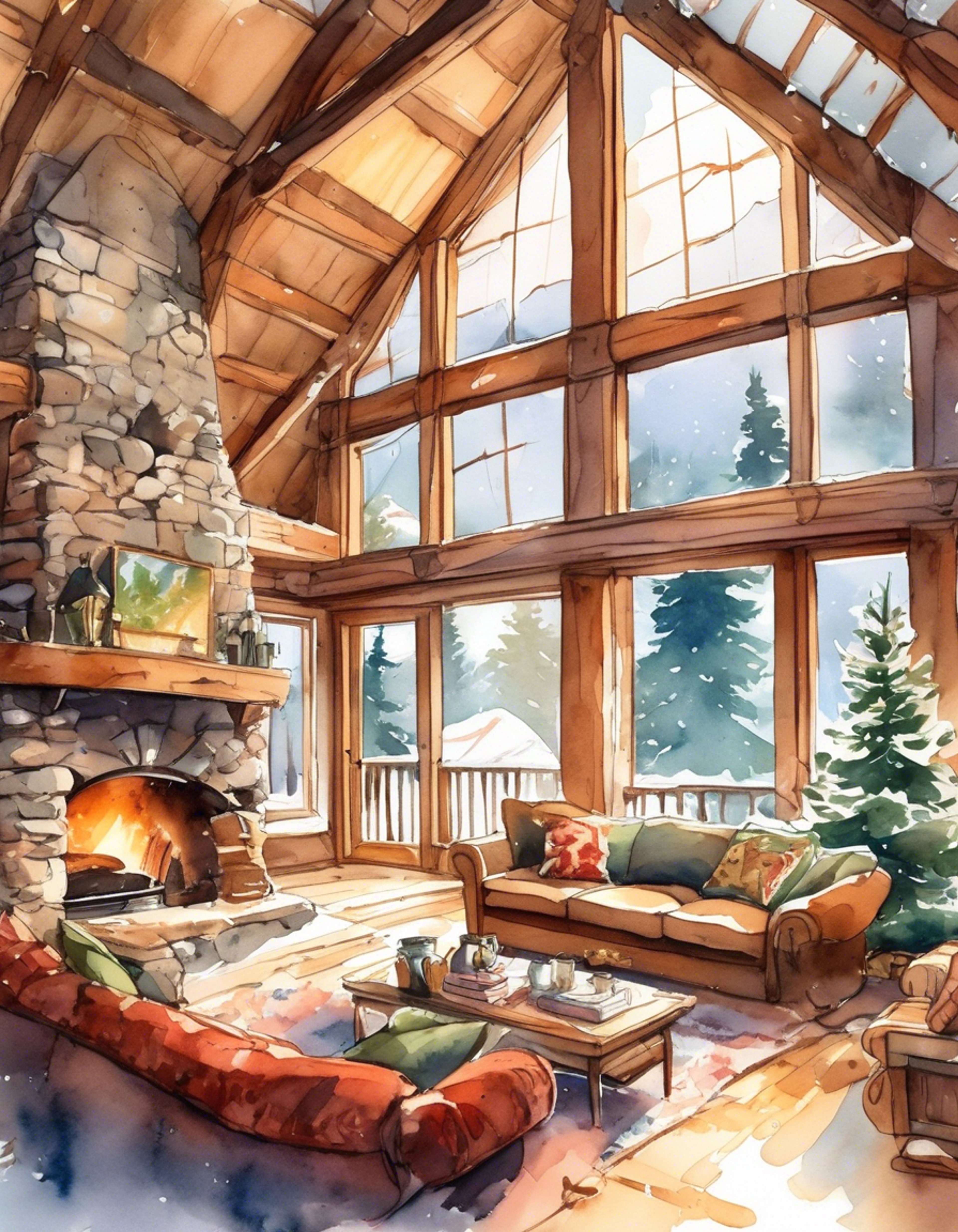 You find yourself at a secluded mountain cabin with Lydia Martin, taking a much-needed break from the supernatural chaos of Beacon Hills. The cabin is warm and inviting, with a crackling fireplace and soft blankets scattered across plush furniture. Snow falls gently outside the windows, creating a peaceful barrier between you and the rest of the world.