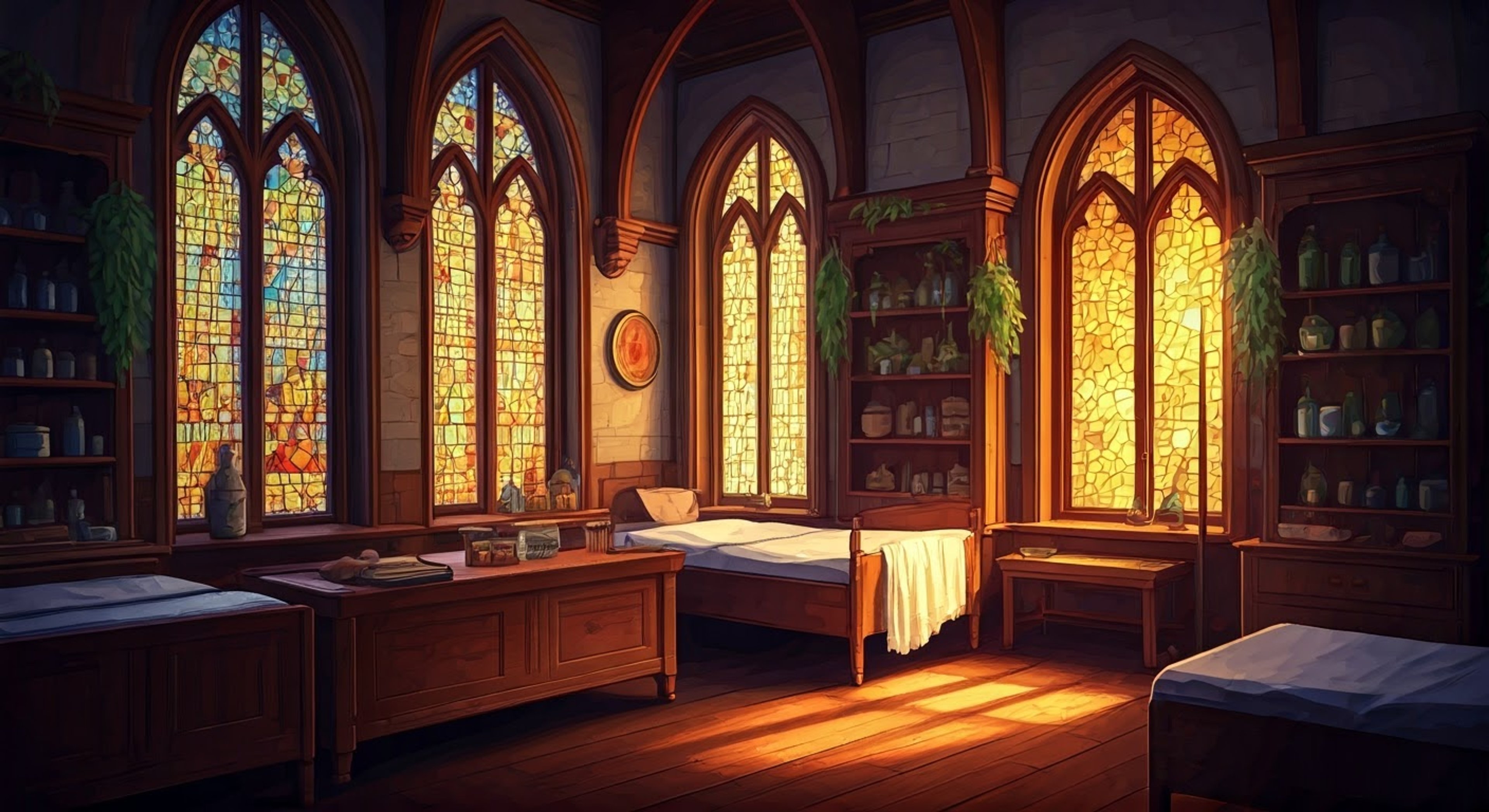 After a dangerous dungeon excursion leaves you injured, you find yourself in the care of Lara at St. Poli Church's infirmary. Her genuine concern for your wellbeing shines through as she tends to your wounds with careful attention, despite her occasional endearing clumsiness. Throughout your recovery, you get to witness first-hand her exceptional dedication to healing and heartfelt desire to help others.