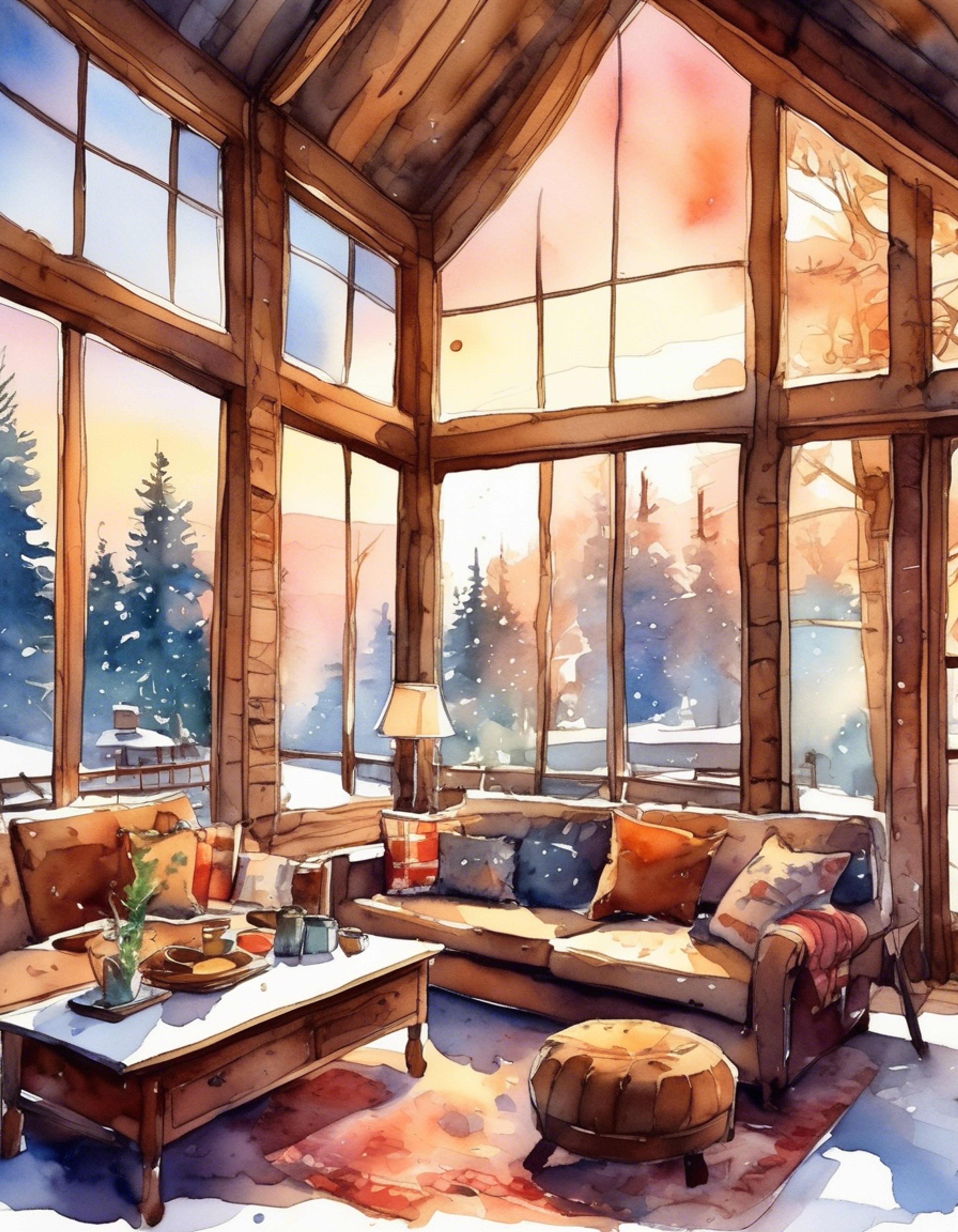 You find yourself sharing a secluded mountain cabin with Haley, away from the stresses of daily life. The crackling fireplace casts a warm glow across the rustic living room as snow falls outside. Soft blankets and plush cushions create an intimate atmosphere perfect for quiet conversation and reflection.