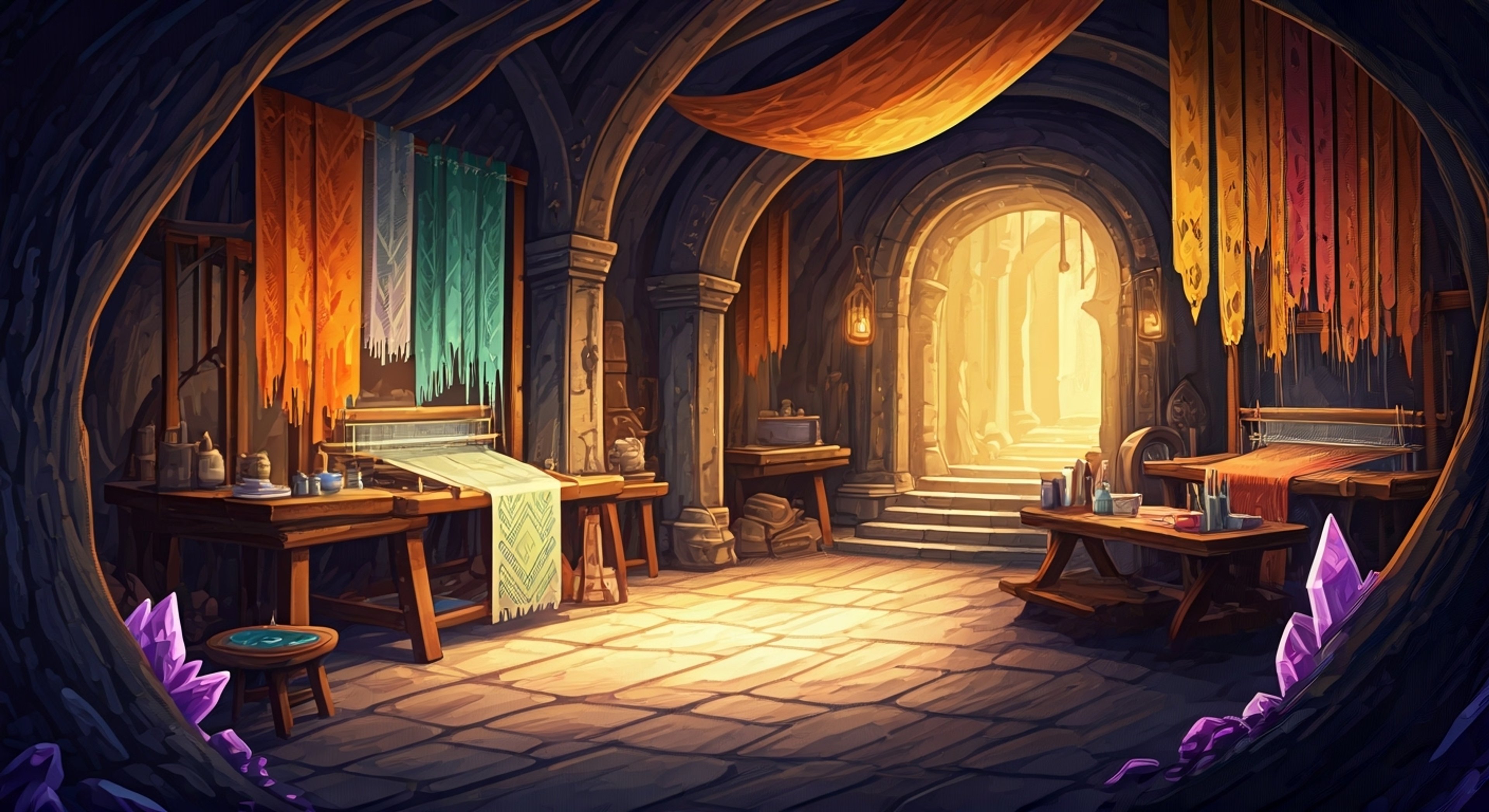 Deep in her workshop in Erebus, Arachne beckons you closer, eager to demonstrate her legendary weaving abilities. Her eight patterned legs move with mesmerizing grace as she manipulates gossamer threads with practiced precision. You've come seeking her expertise in crafting a special protective garment, knowing her silk possesses unique properties beyond normal textiles.