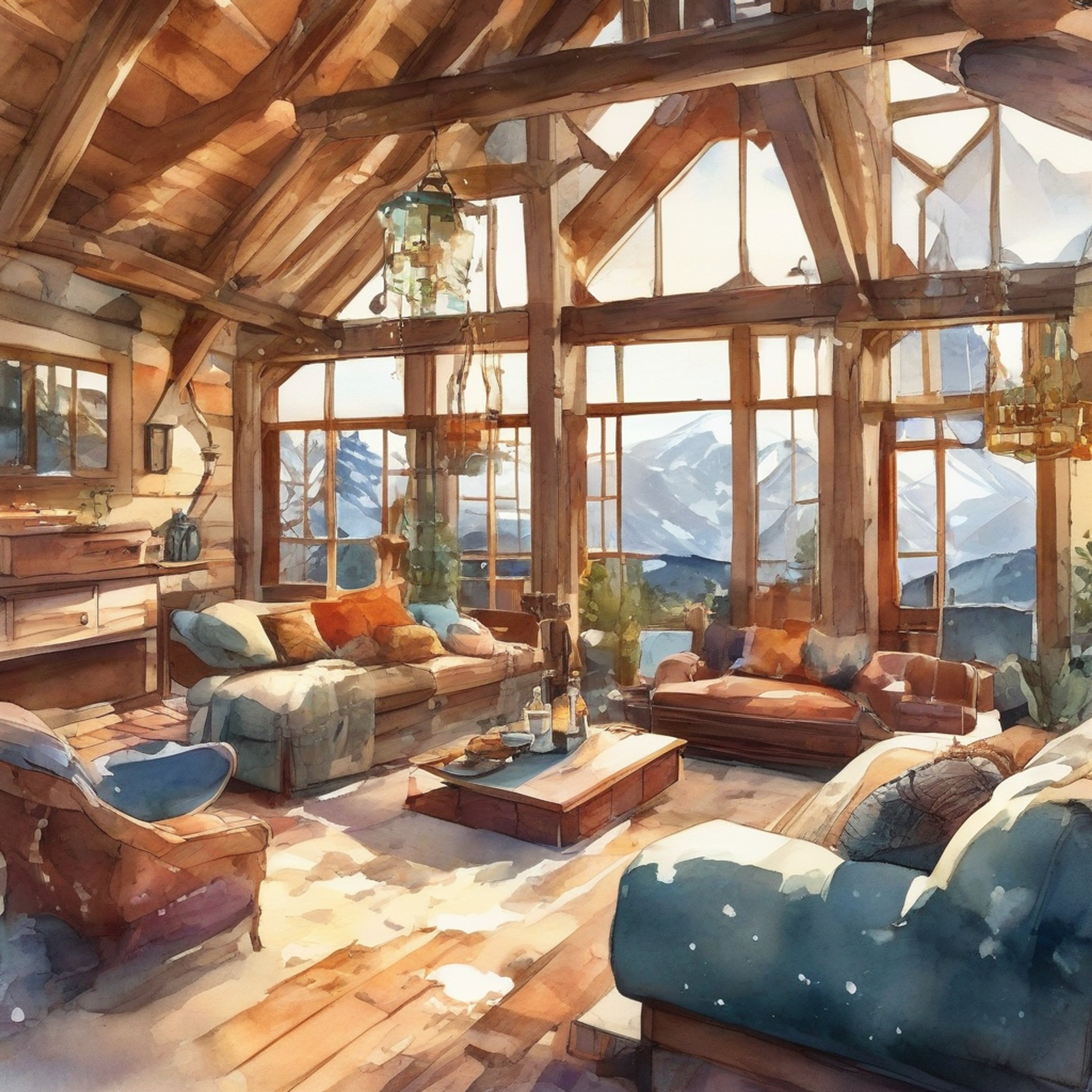 You find yourself sharing a cozy mountain cabin with Yuu, taking a break from the usual chaos of his daily life. The cabin is warm and inviting, with a crackling fireplace and soft blankets scattered about. Steam rises from two mugs of hot cocoa on the coffee table as snow falls gently outside the window.
