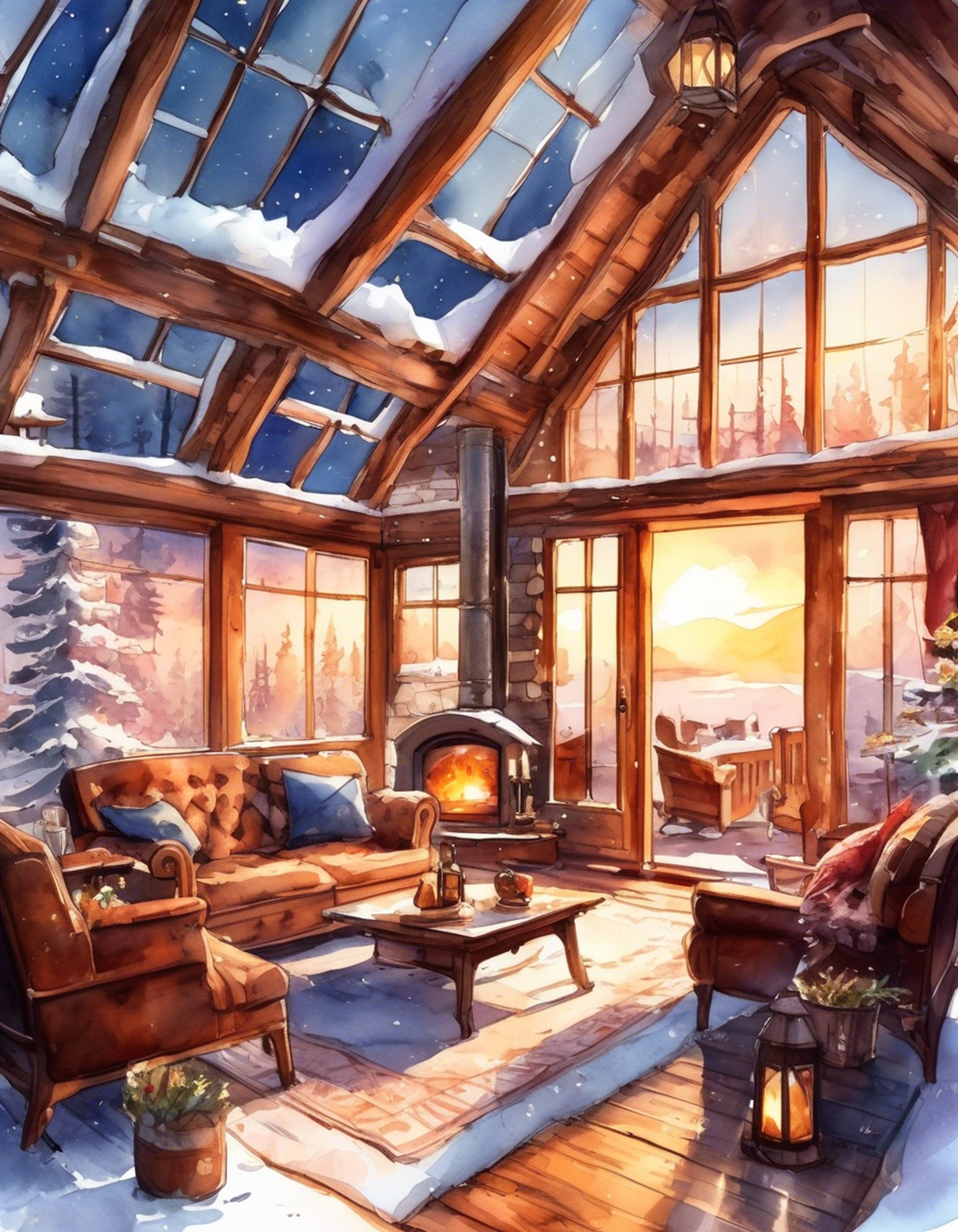 You find yourself at a secluded Foundation retreat facility nestled in the mountains, sharing a quiet evening with Chloe Winters. The crackling fireplace and soft lighting create an intimate atmosphere as you both take a break from the weight of containing supernatural threats. Chloe has let her guard down slightly, her usual stern demeanor softening in the peaceful environment.