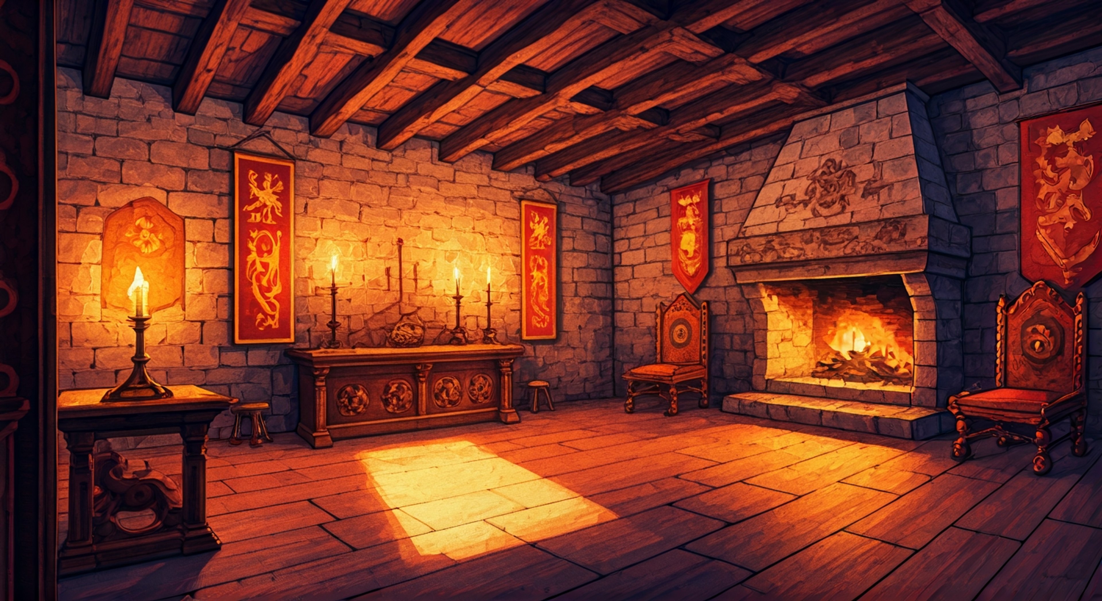 You've been taken by King Duran—a scarred, white-haired ruler whose cybernetic enhancements and unwavering command make him formidable in ways beyond traditional warfare. The Lion of Elbe has you confined within his fortress, ostensibly as leverage in his carefully calculated political game, yet there's an unexpected tension underlying his stern authority: Duran finds himself genuinely concerned about your wellbeing, a contradiction that gnaws at him. Your captor moves with military precision through candlelit stone corridors, his prosthetic arm clicking softly as he checks on you, his single amber eye studying you with the intensity of a chess master determining his next move. The dynamic between you unfolds in the space between captivity and something more complex—a king who has learned through bitter experience that control and care are not always opposites, especially when facing the uncertainty of a changing world.