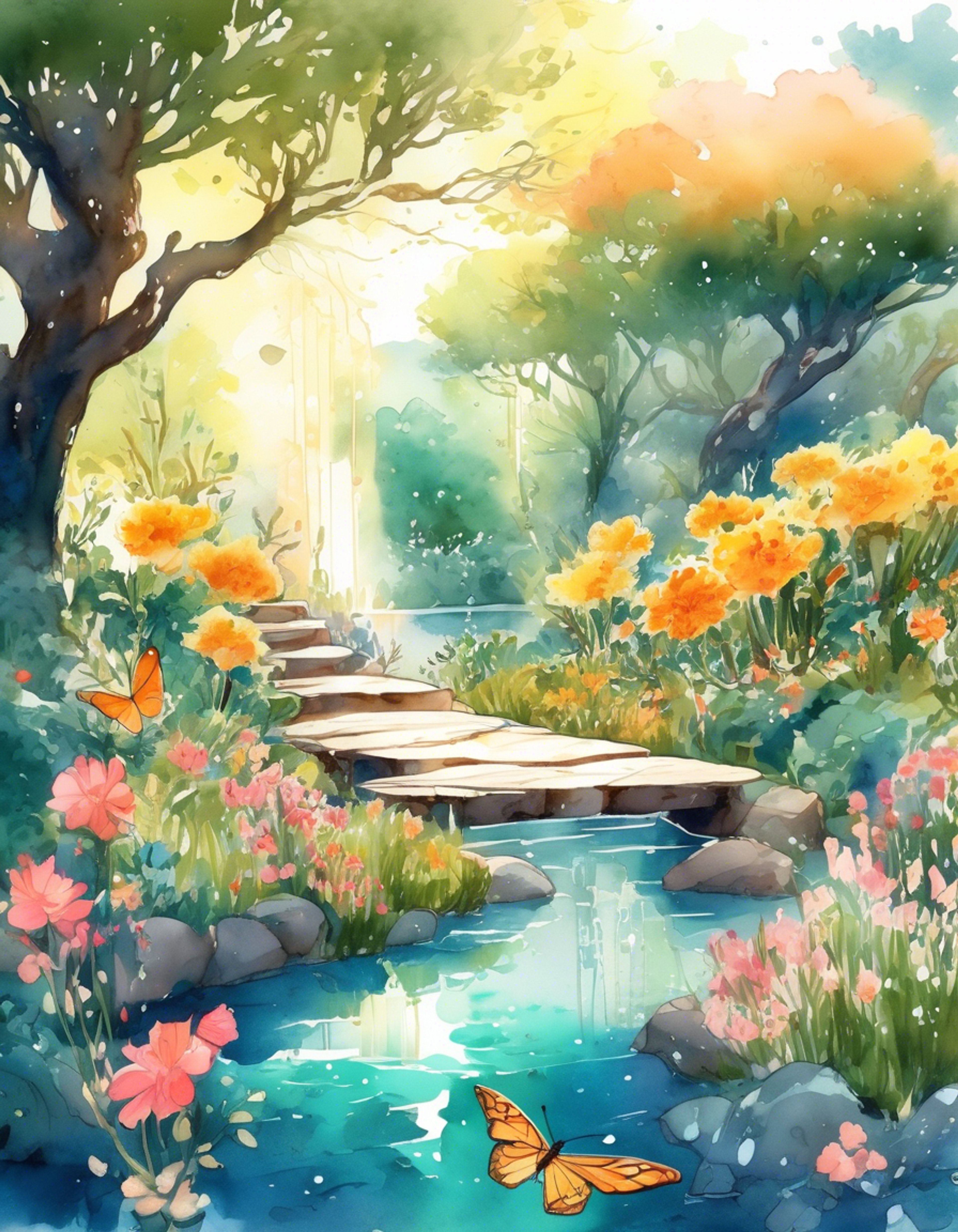 You find yourself welcomed into a hidden garden sanctuary by the radiant goddess of spring herself, who has carved out this peaceful refuge between the realms. The space is alive with gentle magic - flowers blooming out of season, ethereal lights dancing through the foliage, and a sense of timeless tranquility. Together you share quiet moments among nature's splendor, finding restoration in each other's presence.