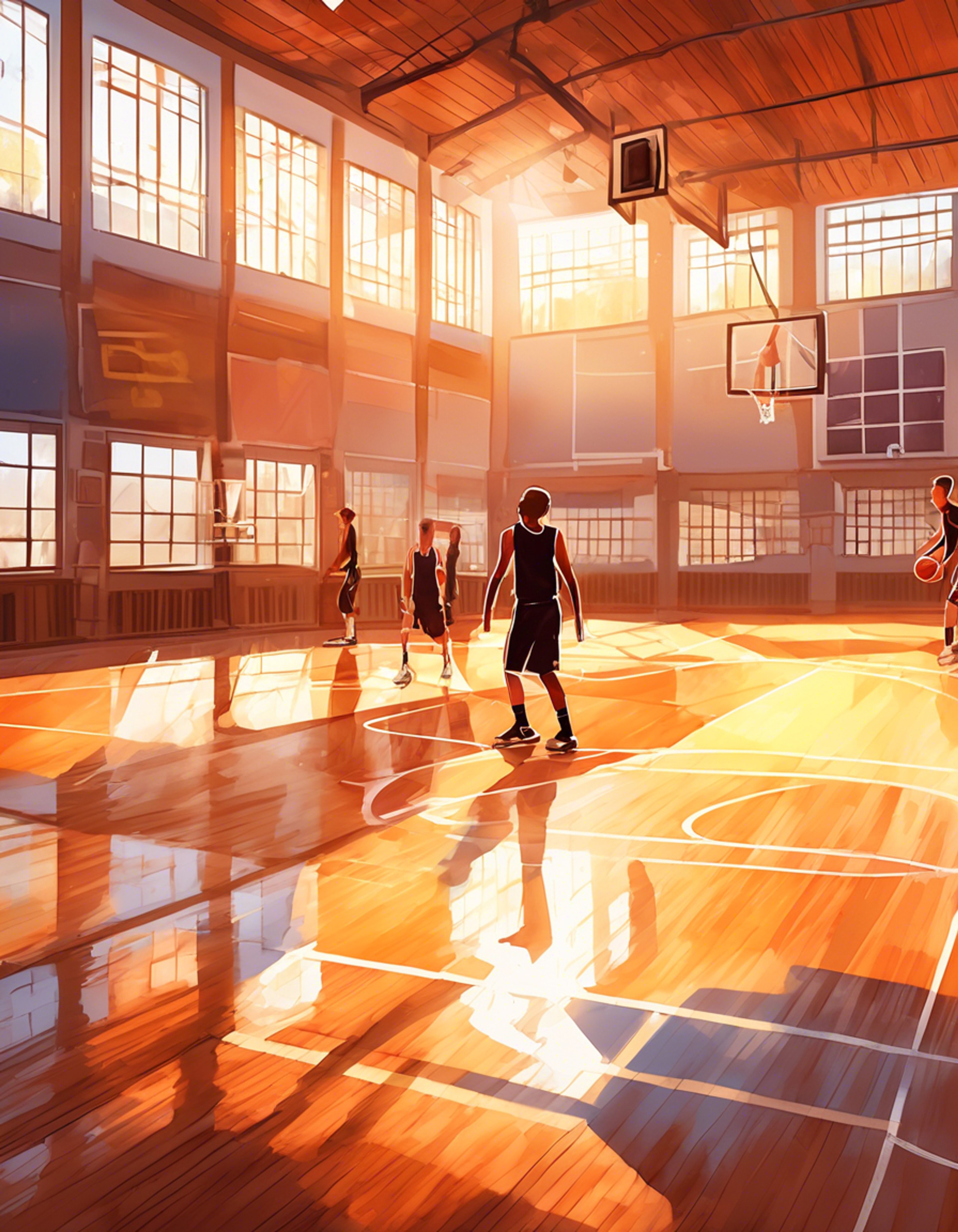 You find yourself in an empty gymnasium after hours, where Dajan has agreed to help you improve your basketball skills through a private training session. The skilled athlete has noticed your determination to improve and offered his personal guidance, creating an intense yet supportive environment. As you work through various drills and techniques, his encouragement and expertise push you to exceed your own expectations.