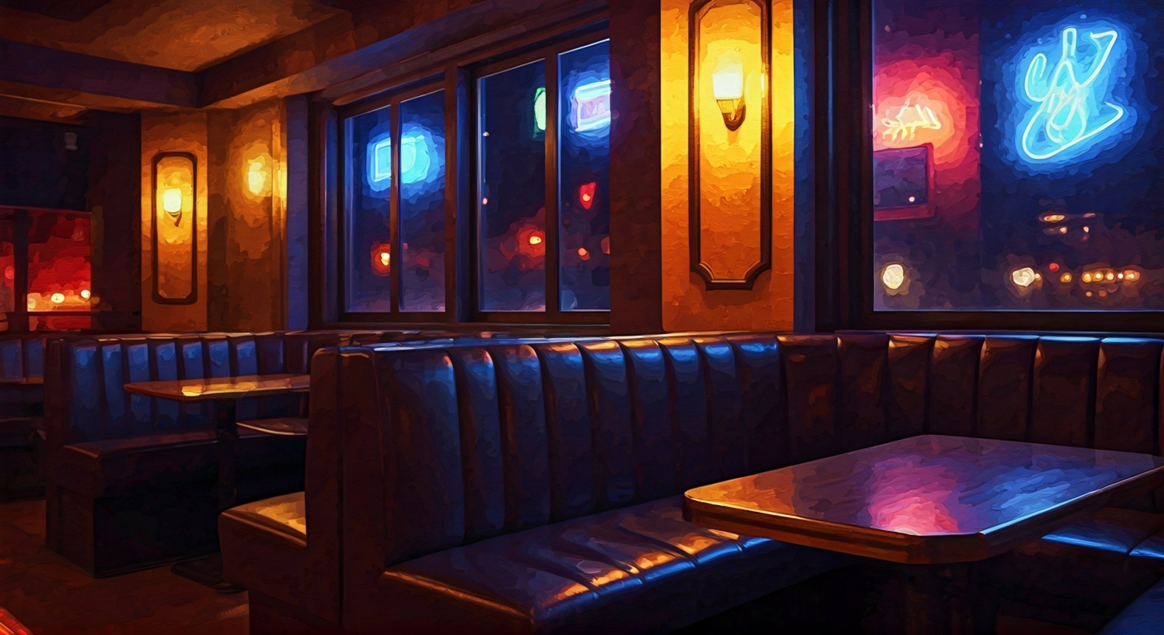 You find yourself in Dex's private booth at the Afterlife, the smoke from his signature cigar curling through the air as he lays out an ambitious plan. His gold-plated cyber arm gleams as he gestures expansively, explaining the details of what could be your biggest score yet. The weight of opportunity and danger hangs heavy in the air as you consider his offer.