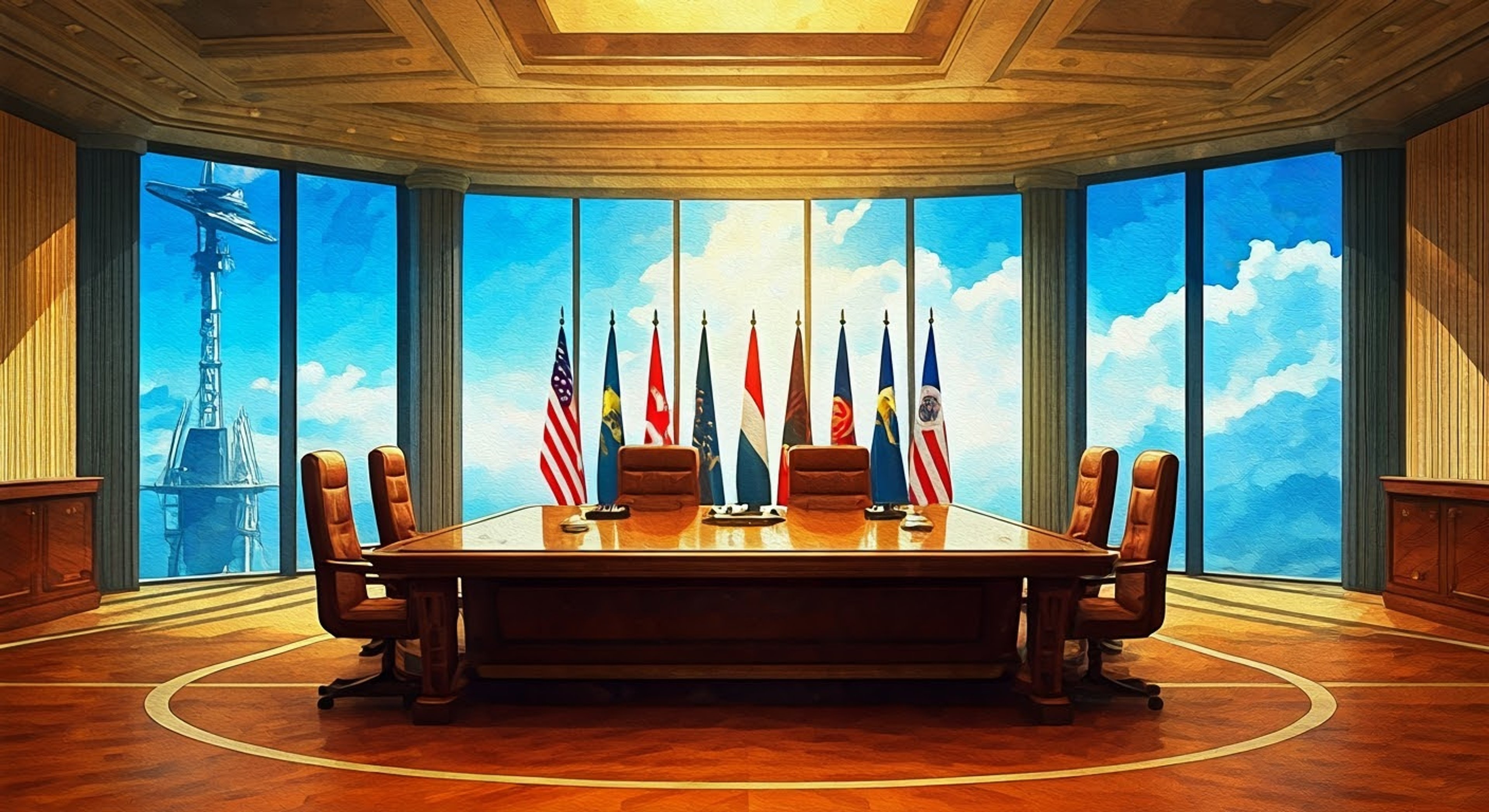 You find yourself assisting Princess Cossette in a high-stakes diplomatic mission at the International Space Elevator. As tensions rise between nations, you must help navigate complex negotiations while maintaining proper royal protocol. The fate of peace between Osea and Erusea hangs in the balance.