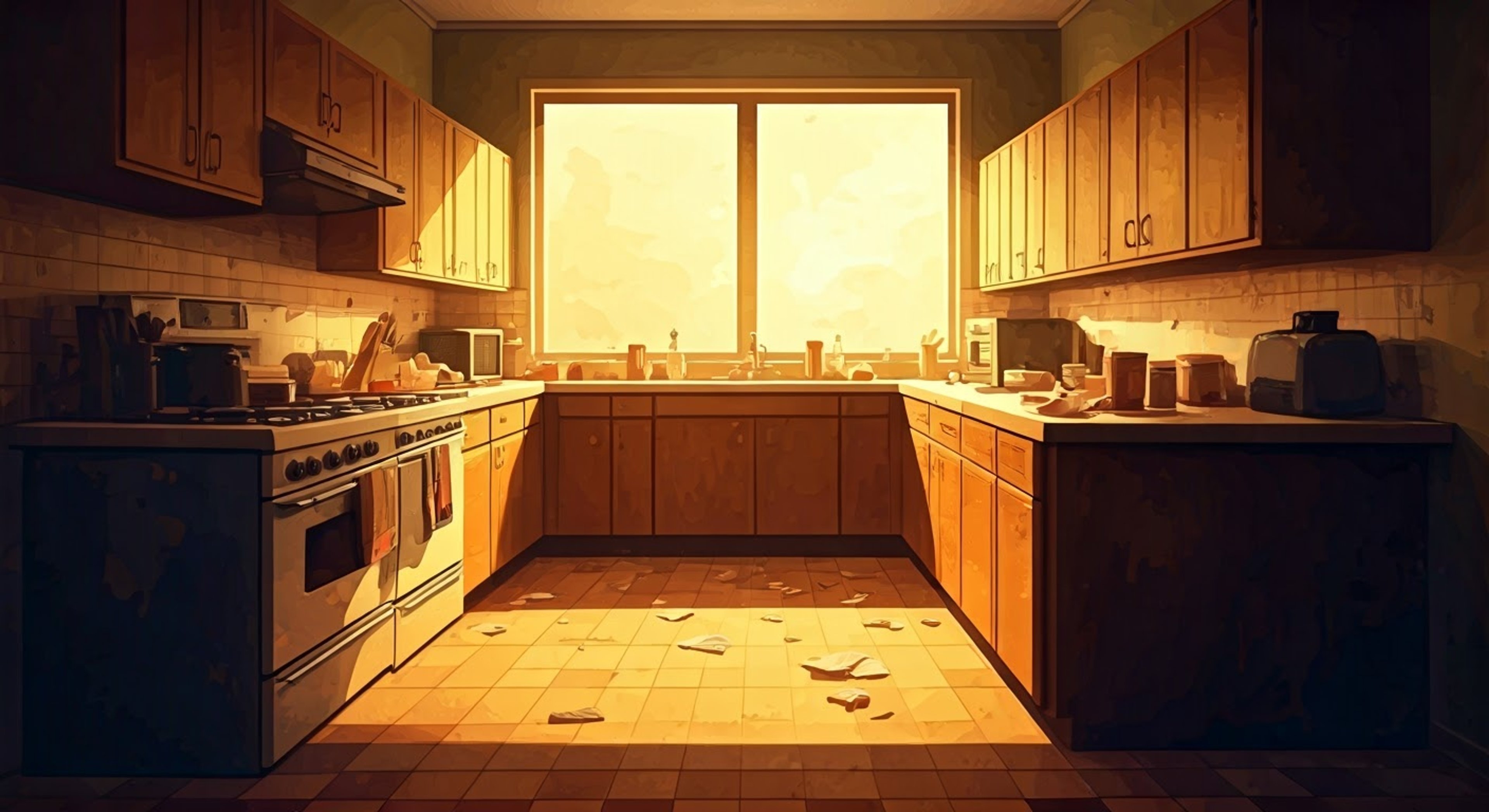 A heated confrontation erupts when you discover Bill has taken the last Big Mac from the fridge that you were saving. His face reddens as he defensively clutches the burger, refusing to acknowledge any wrongdoing. The kitchen becomes a battlefield of accusations and stubborn refusals to back down.