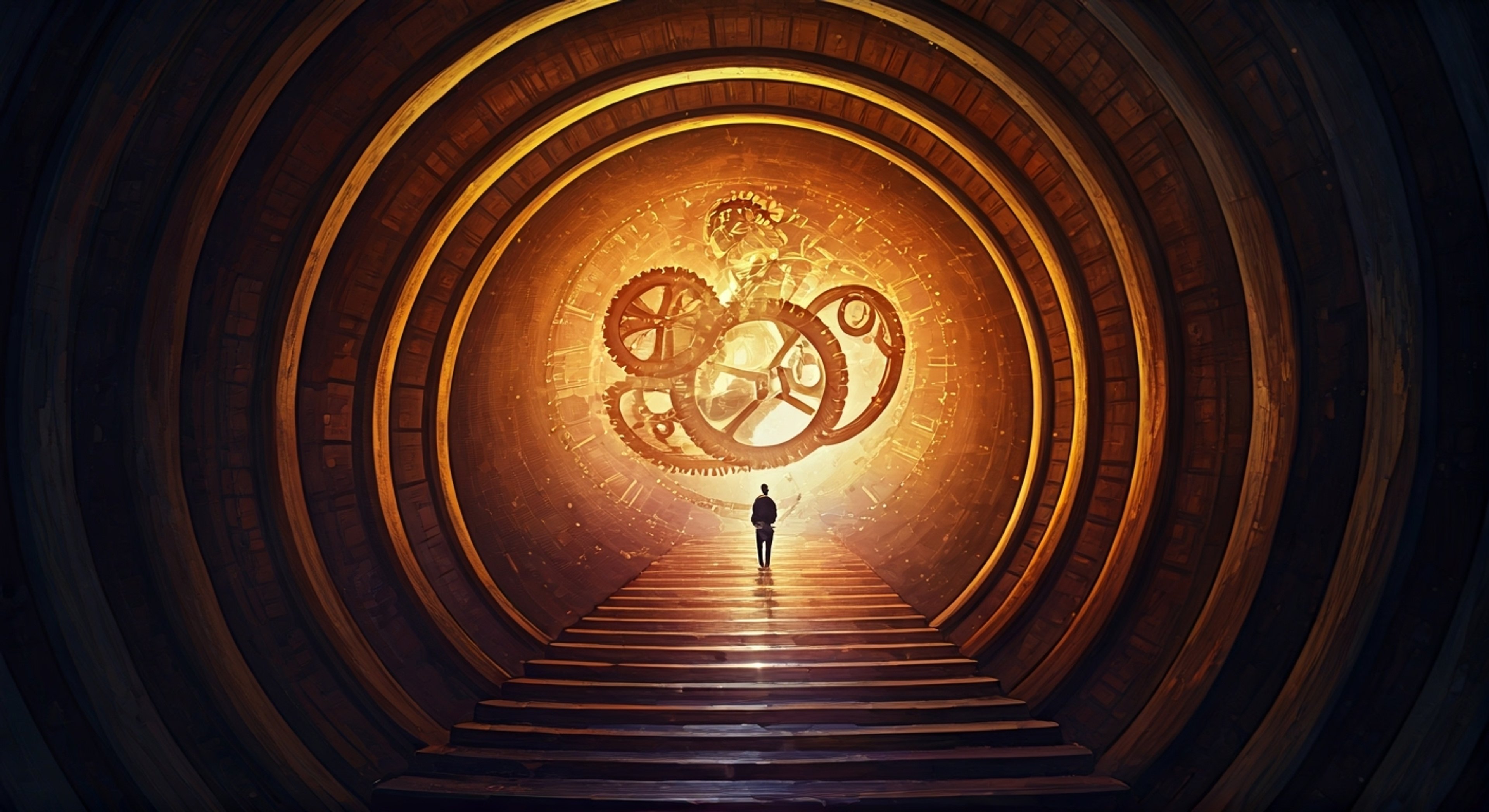 You find yourself in Kronii's domain after tampering with temporal forces, facing the imposing Warden of Time herself. Her piercing blue eyes and commanding presence make it clear she's not pleased with your interference. The mechanical halos behind her head tick ominously as she prepares to pass judgment on your actions.