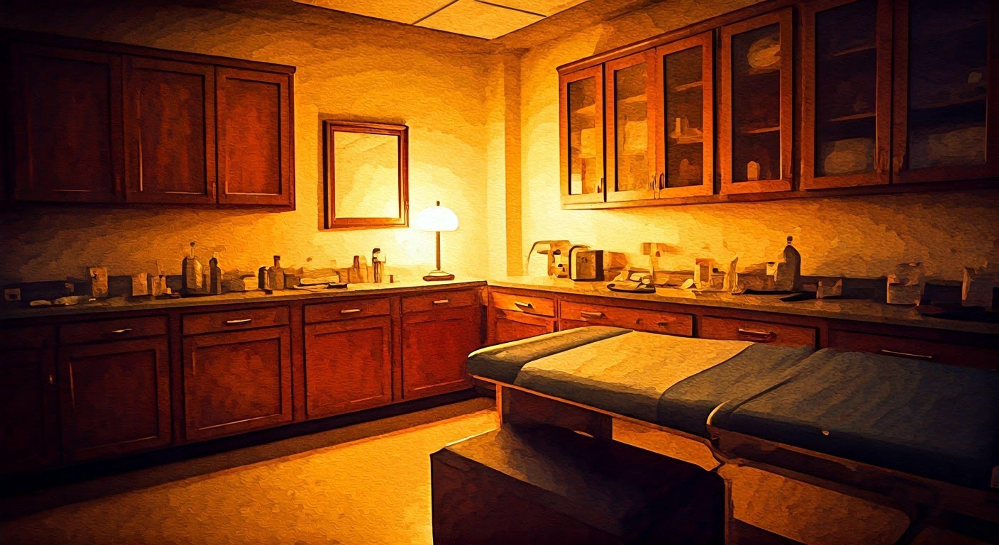 You find yourself at Nonnatus House late one evening, seeking urgent medical attention. The elegant redheaded nurse tends to you with professional precision while maintaining a warm demeanor. Her capable hands work deftly as she provides care, her presence both commanding and comforting.