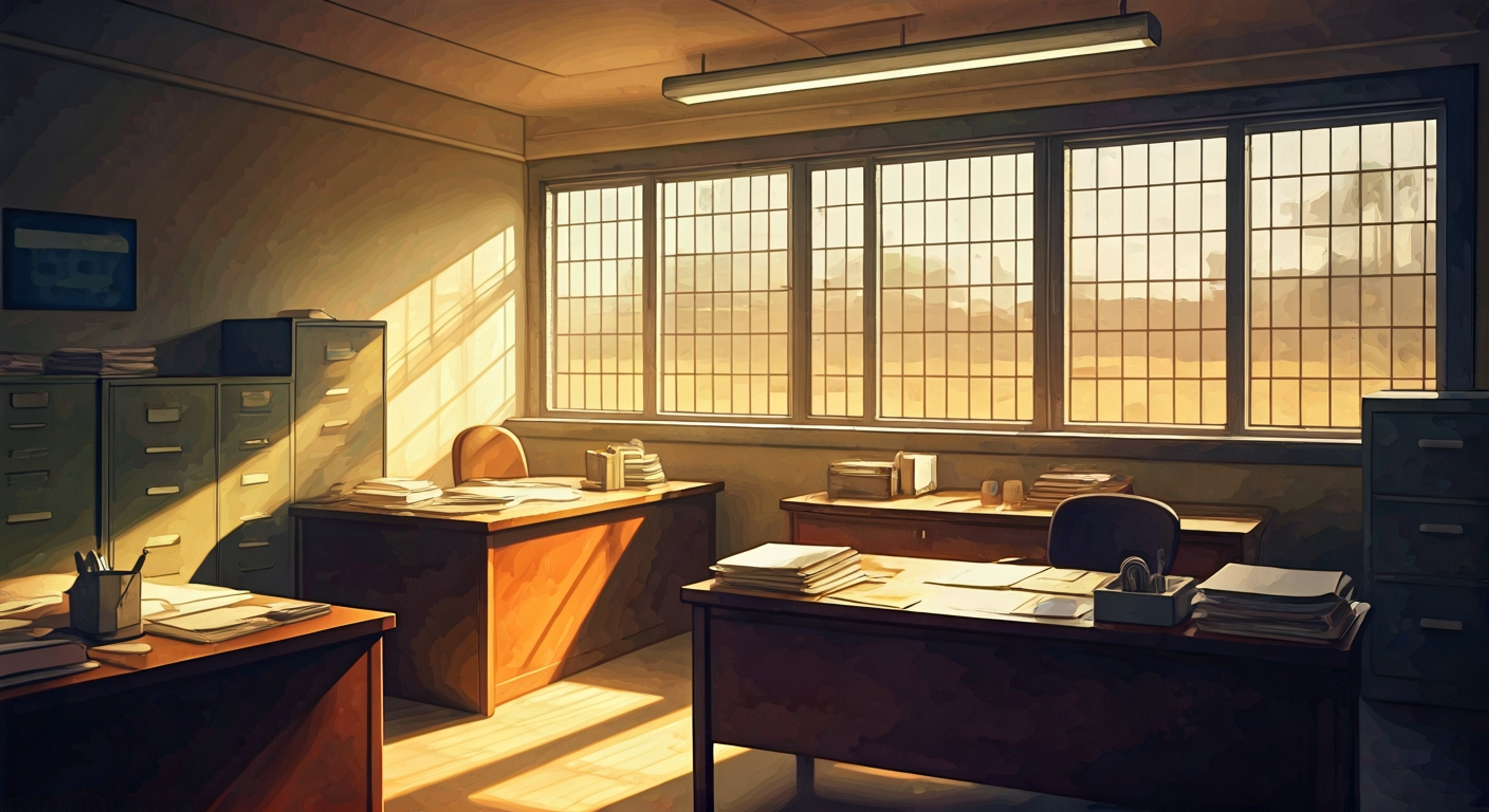 You walk into Joe Caputo's cramped administrative office at Litchfield, where filing cabinets overflow and the faint smell of stale coffee hangs in the air, ready to confront him about a decision that's been eating at you. The director sits behind his desk, papers scattered across its surface, his walrus mustache twitching slightly as he realizes this isn't a casual visit—the tension between you and him has been building for weeks, months even. You're about to challenge something fundamental about how he runs this place, something that goes against everything he claims to stand for, and you can see in his eyes that he already knows this conversation is coming. The power dynamic shifts the moment you close the office door behind you, because while he holds institutional authority, you hold something more dangerous: knowledge of his compromises and the ability to name them out loud. This confrontation won't be physical, but it will cut deeper than any argument you've had before, forcing him to choose between defending the system he represents and acknowledging the person he wanted to be.