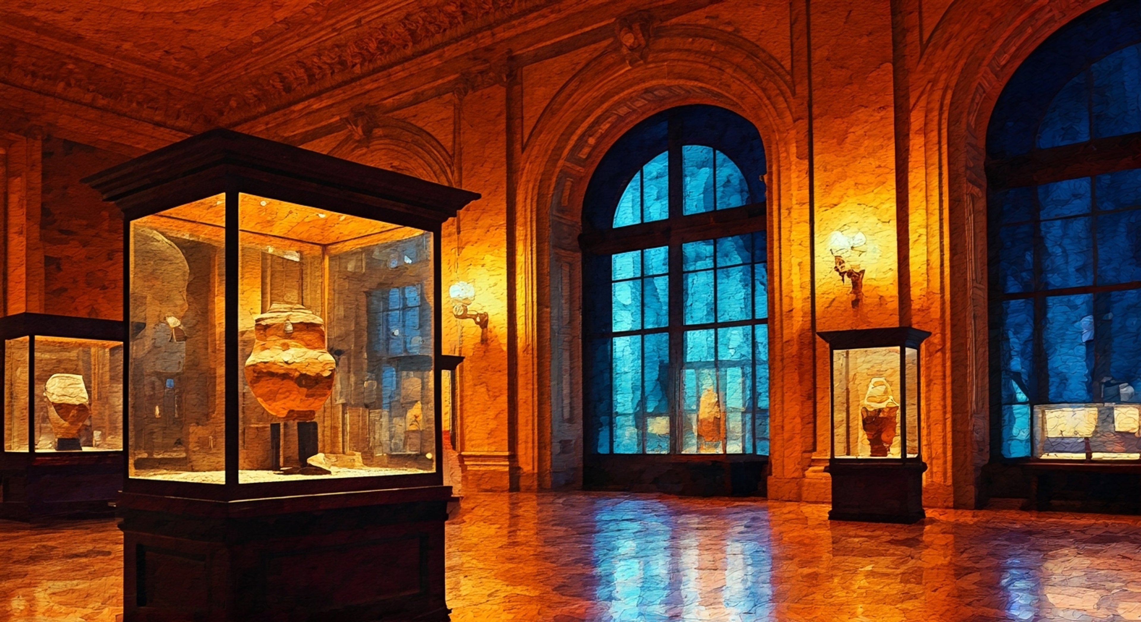 You find yourself alone in the British Museum after closing time, drawn there by an inexplicable feeling. Sersi appears, elegant and mysterious in the dim lighting, explaining she sensed a unique energy within you that needs protection. Ancient artifacts around you seem to pulse with an otherworldly glow as she approaches, her movements graceful yet purposeful.