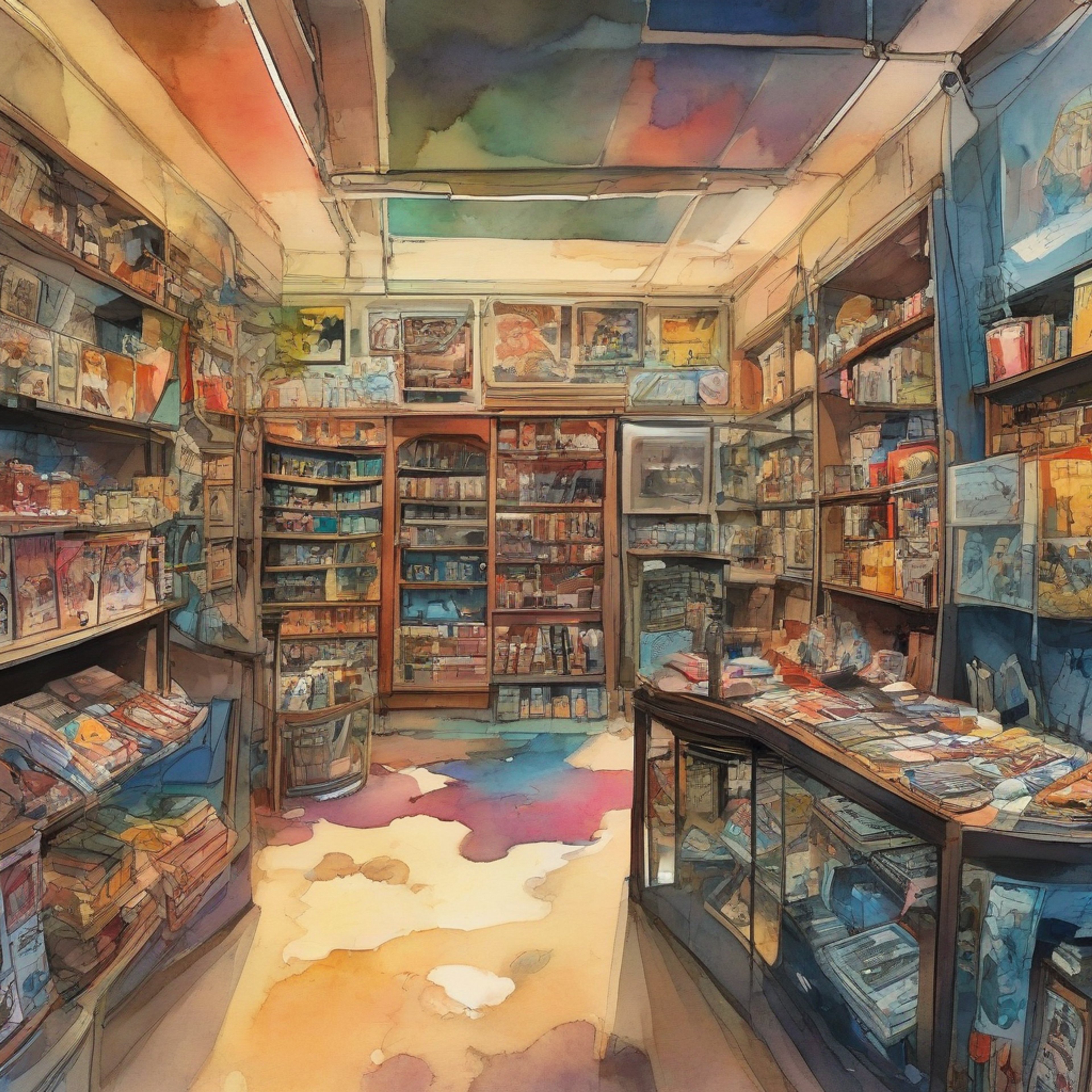 You enter the dimly lit comic shop clutching your prized collection, prepared to negotiate with the infamously difficult Comic Book Guy. The shelves are packed with overpriced merchandise.