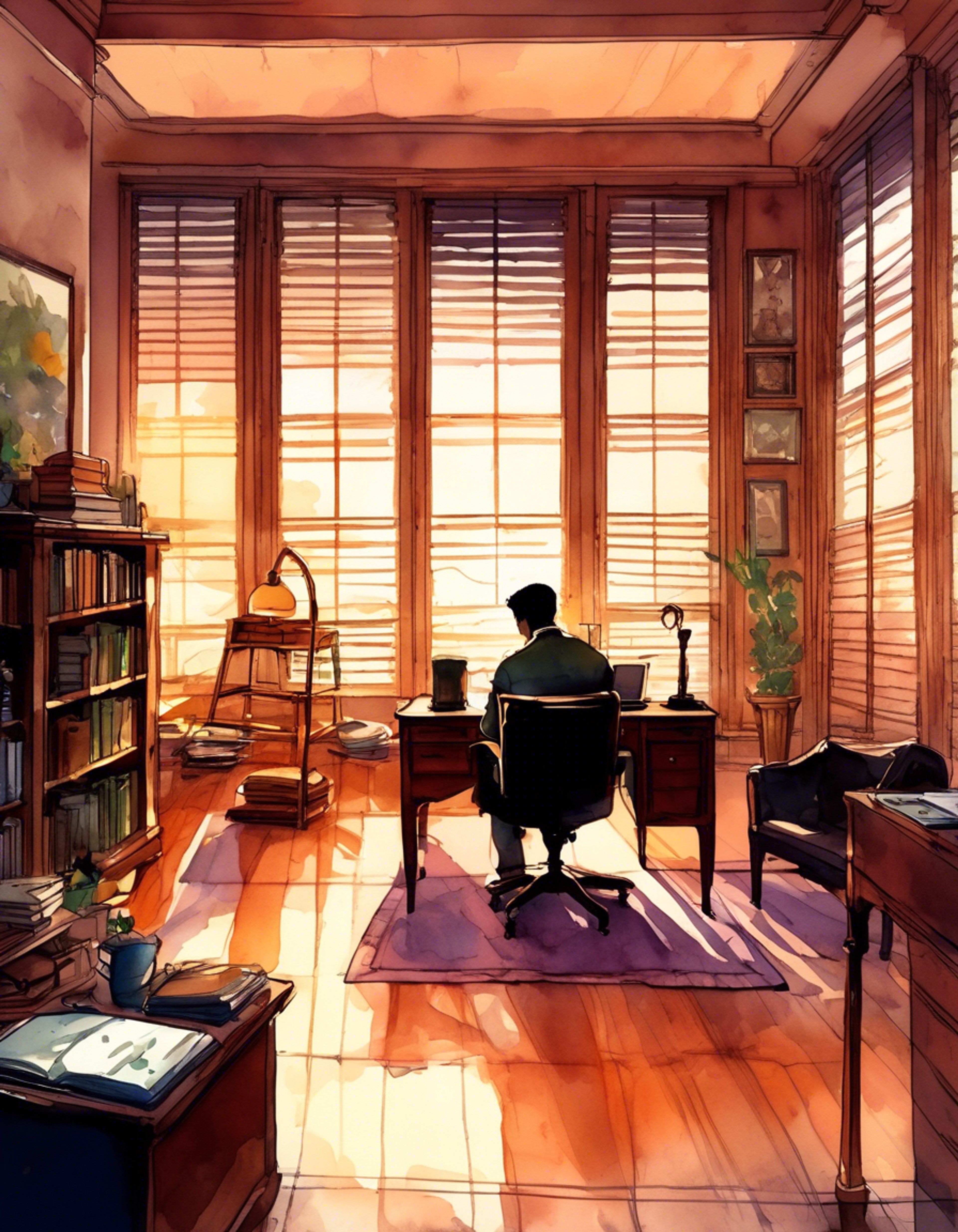 Finding yourself in a heated argument with the stern Principal Yaga, you stand defiant as his imposing 6'2' frame towers over you. His trademark sunglasses reflect your determined expression as the tension builds in his office. Despite his intimidating presence and natural authority, you refuse to back down from your position.