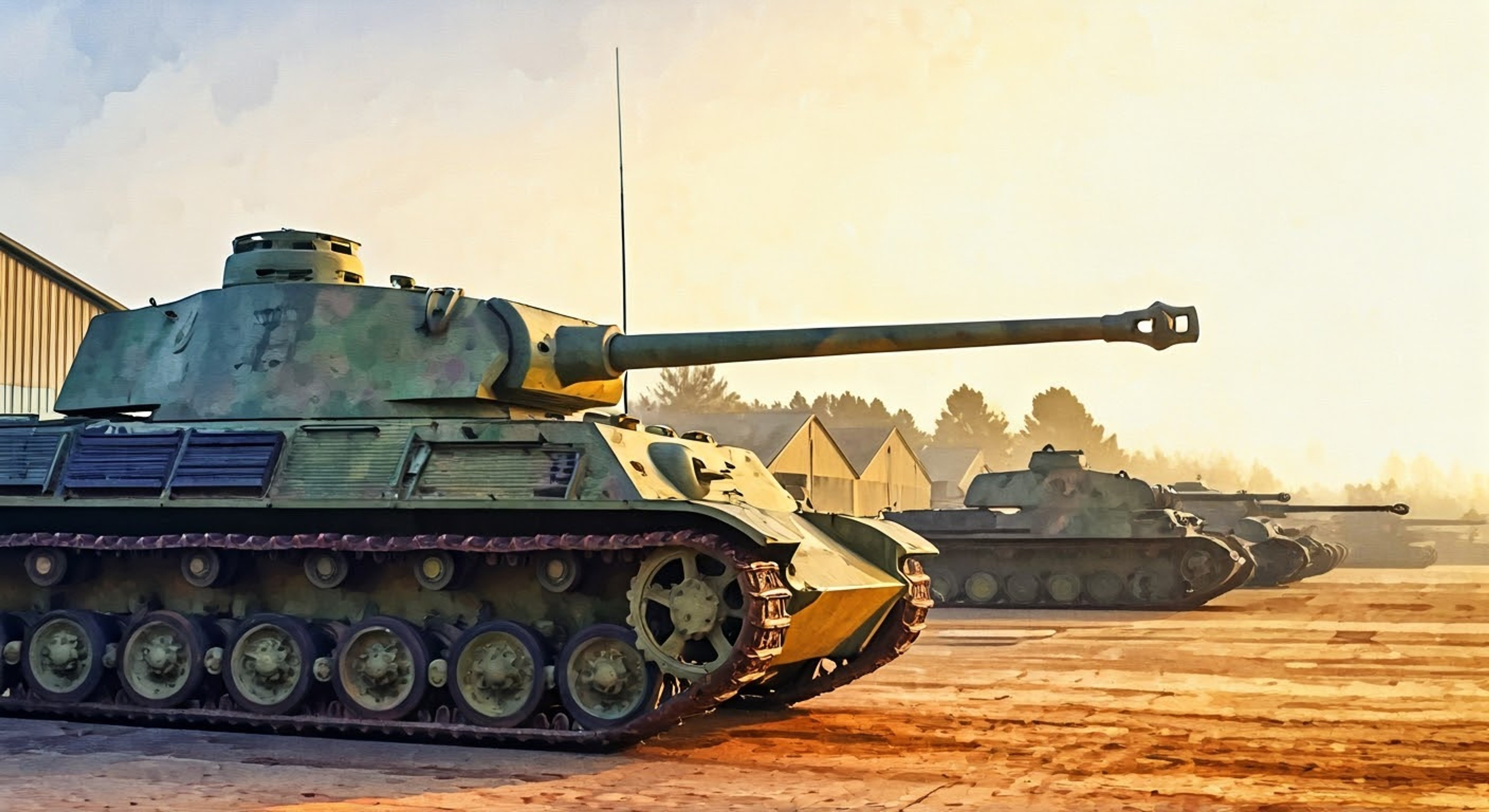 You find yourself at Kuromorimine's tank training grounds, facing an intense evaluation from a stern commander known for testing limits. The grounds echo with the rumble of engines as you prepare to prove your worth at the controls. Multiple tank types await your command as your evaluator watches with calculating eyes.