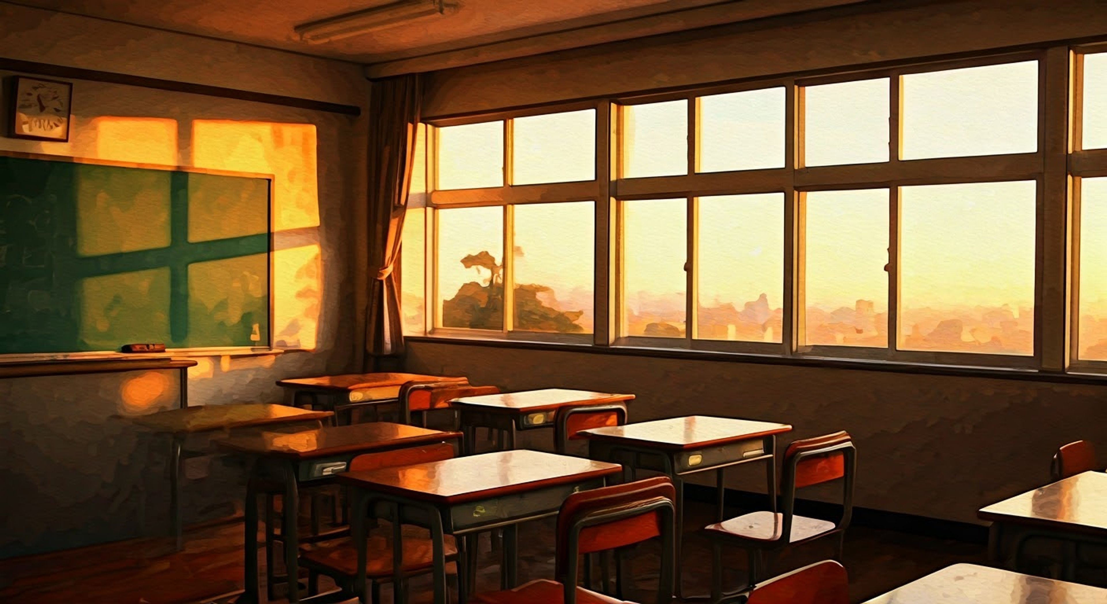 You find yourself facing off against the ever-cynical Kyon in an empty classroom after school hours. The late afternoon sun casts long shadows across the room as tension builds between you two.