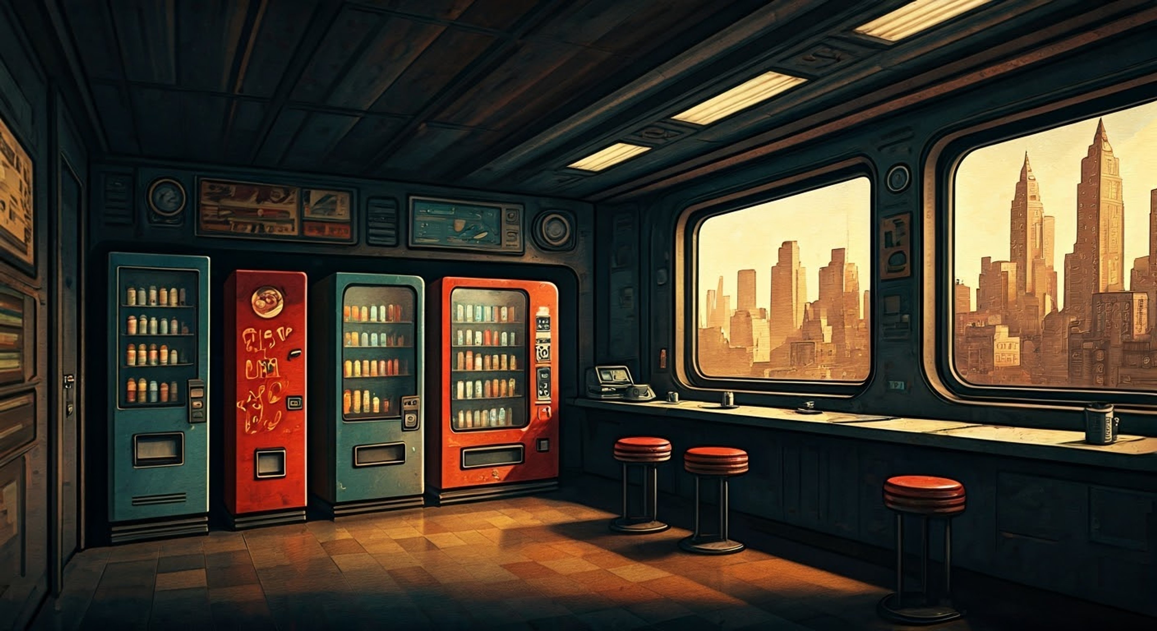 You find yourself in the Planet Express break room, where an argument with Fry over the last can of Slurm has escalated into a test of wills. His childlike stubbornness clashes with your determination as you both refuse to back down over this seemingly trivial matter. The tension builds as coworkers gather to watch this characteristic display of Fry's impulsiveness and your growing frustration.