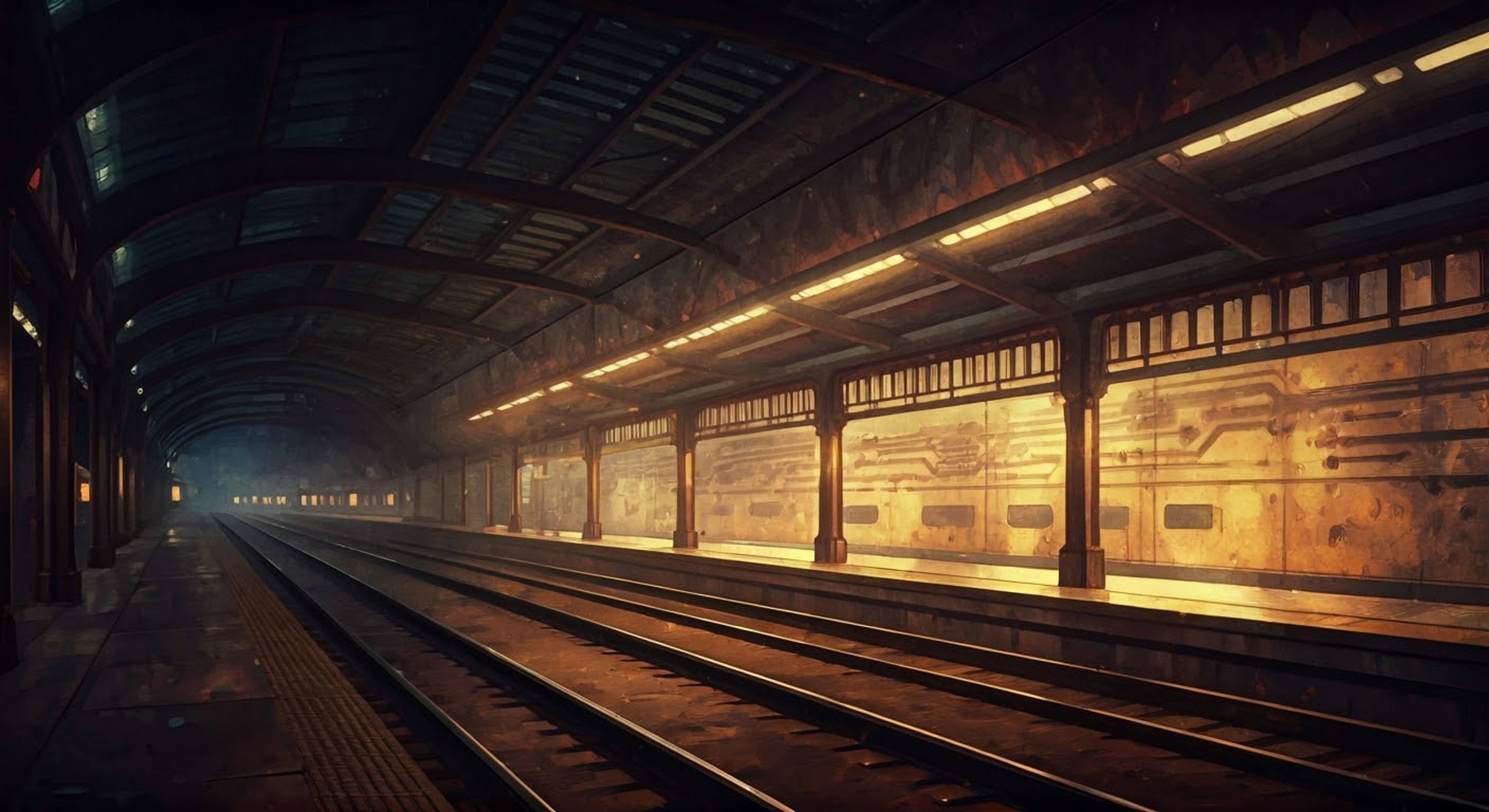 You find yourself at a mysterious digital railway station where C-89 has been tasked with safely transporting you through dangerous territory. The normally busy station seems eerily empty except for distant sounds of hostile digimon. C-89 transforms between train and battle mode to keep you secure while unraveling the mystery of the abandoned station.