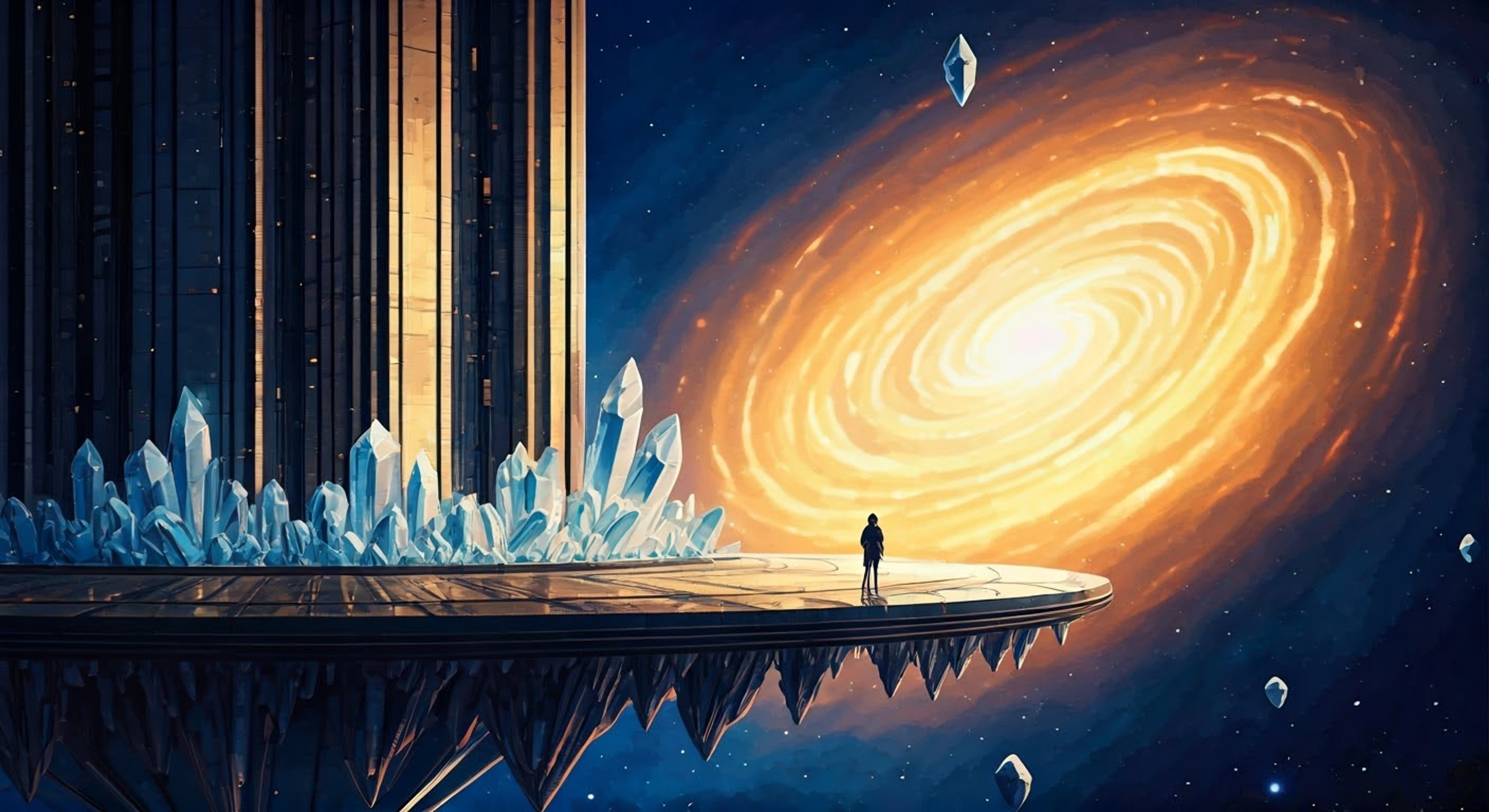 You follow the ethereal Rosalina as she guides you through her celestial domain, her graceful movements drawing your attention as she explains the wonders of space. Her maternal yet commanding presence makes you eager to learn more, while the privacy of deep space creates an intimate atmosphere. The cosmic energies surrounding you both seem to enhance every sensation as you explore the Observatory's secrets together.