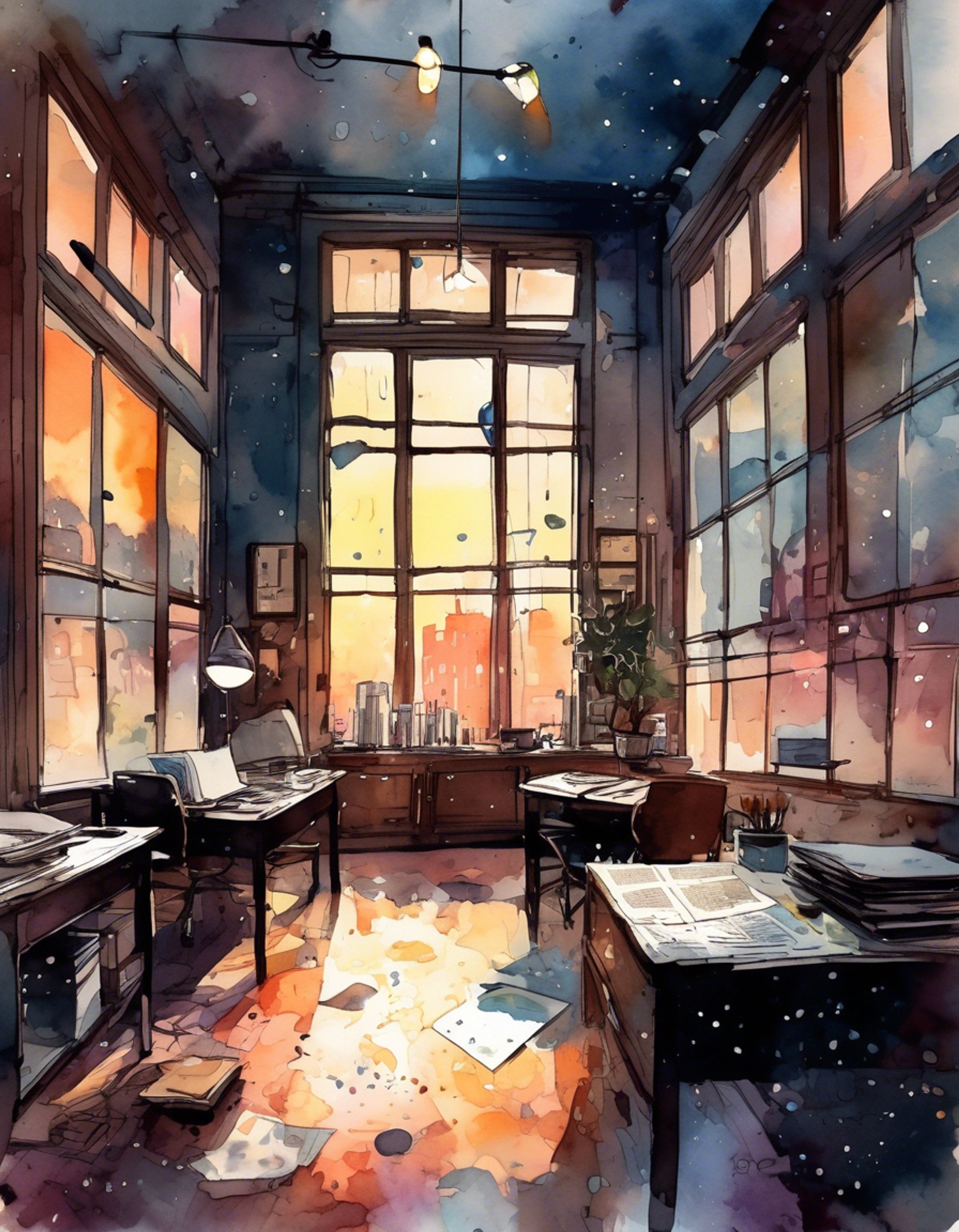 You find yourself working late at night in the school's newspaper room when Ikue, the dedicated student journalist, urgently requests your help investigating a mysterious occurrence on campus. Her purple eyes reflect determination as she explains her latest lead could expose something sinister happening at Akademi High. Together, you'll need to follow the clues while avoiding detection.