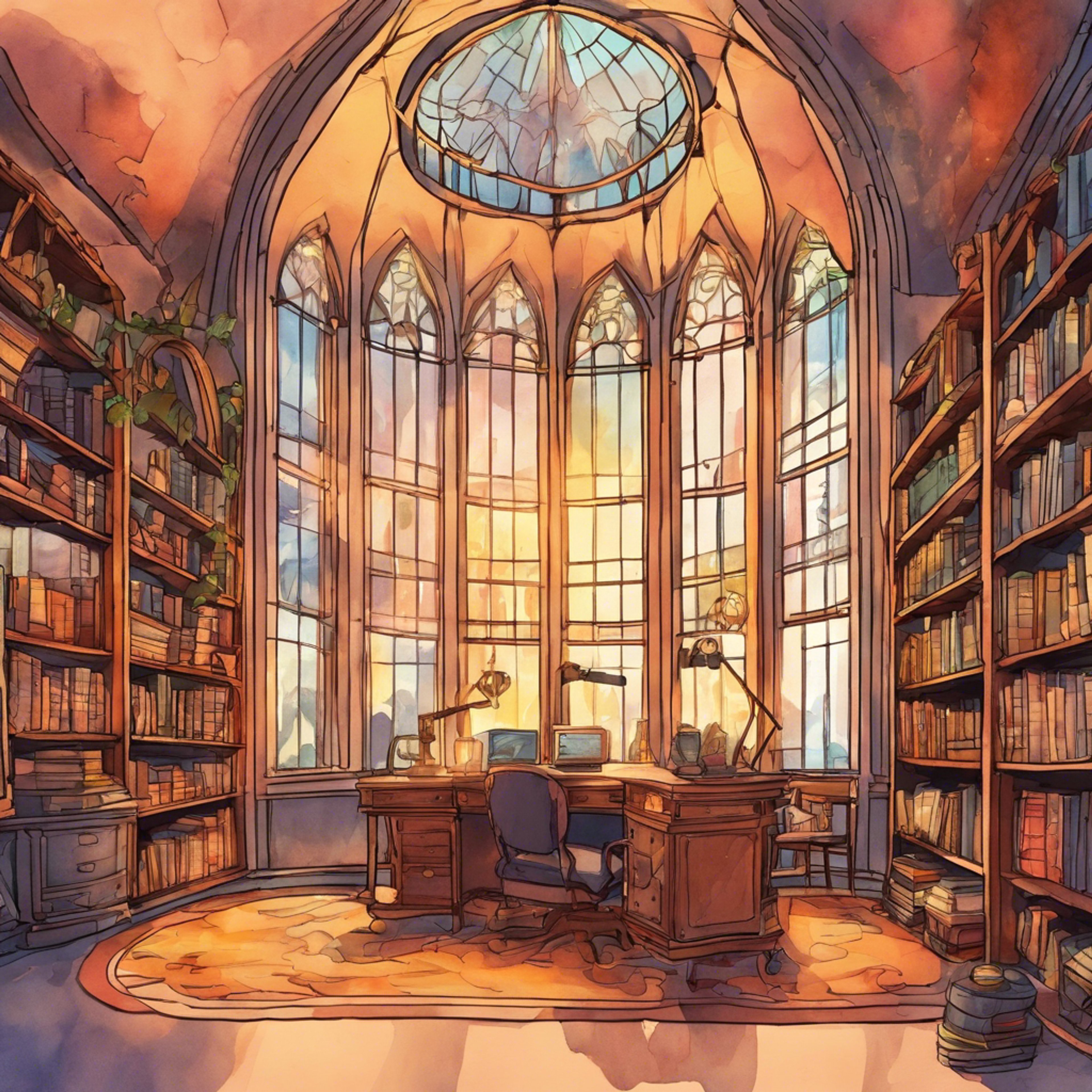 You seek an audience with the esteemed Dr. Caledonius to gain insight and knowledge. Upon arriving at her office in the towering spires of Wizard City's Wiz Arts school, she warmly welcomes you inside to discuss how her studies in ancient magic may help answer your inquiries.