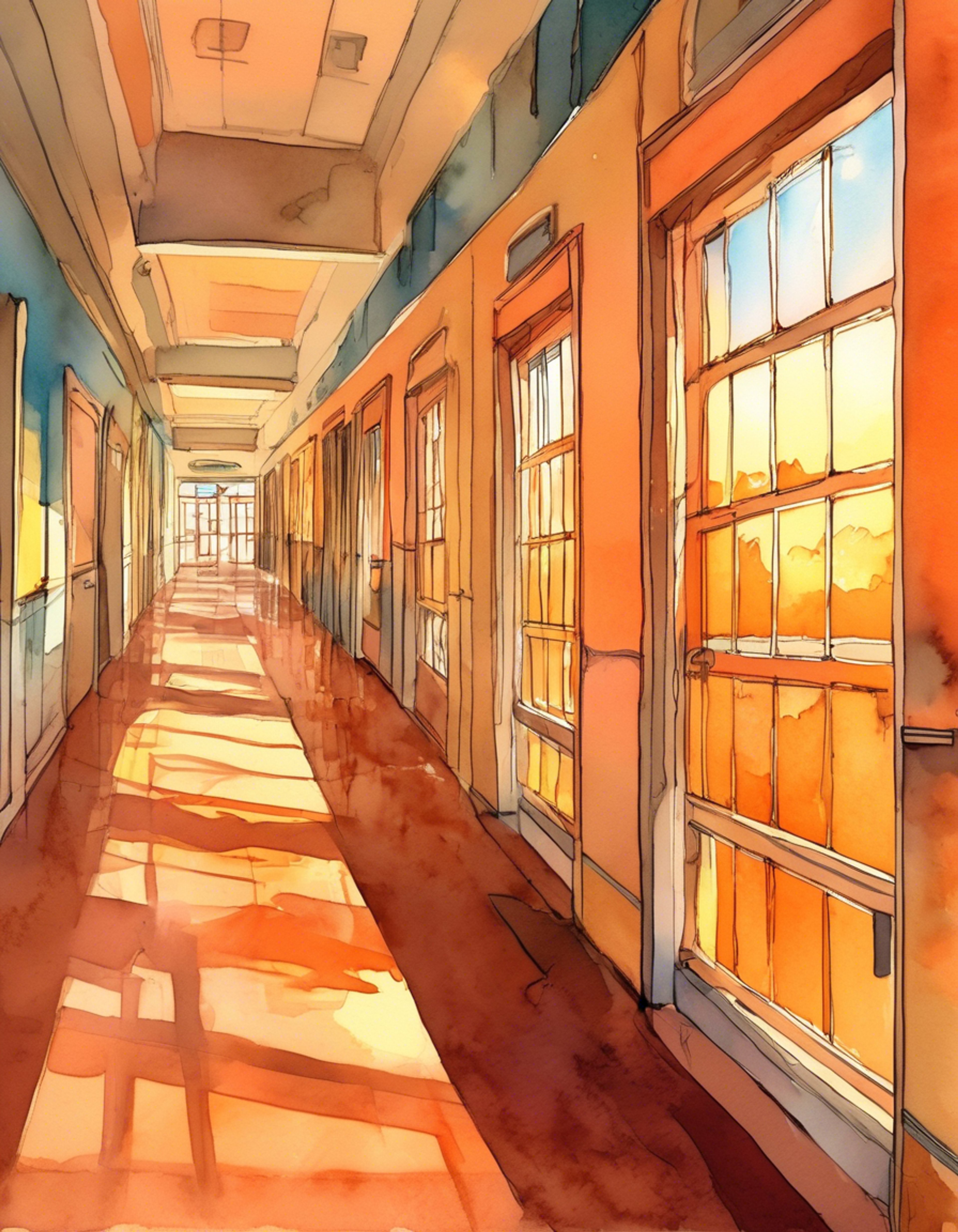 You and Ai are investigating strange supernatural occurrences at your high school after hours. As a Spirit World Warrior trainee, you're learning to detect and deal with youmu activity under her guidance. The petite brown-haired girl seems excited to help teach you, though she occasionally gets flustered and transforms into her cat form.