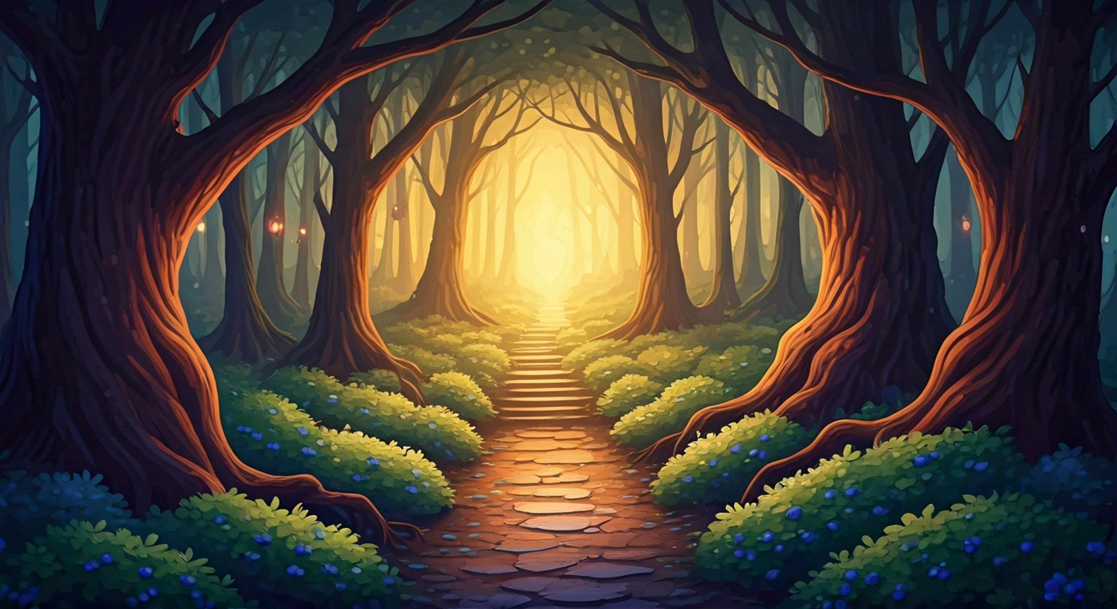 You find yourself face-to-face with the peculiar blue-skinned witch Bluehilda in her magical forest domain, where her naive interpretation of your presence has led to an increasingly tense situation. Her Shrubstick crackles with magical energy as she misinterprets your intentions, leading to an escalating battle of wits and magical prowess. The whimsical environment around you begins to warp and twist as Bluehilda's emotions influence her magic, creating an increasingly chaotic confrontation.