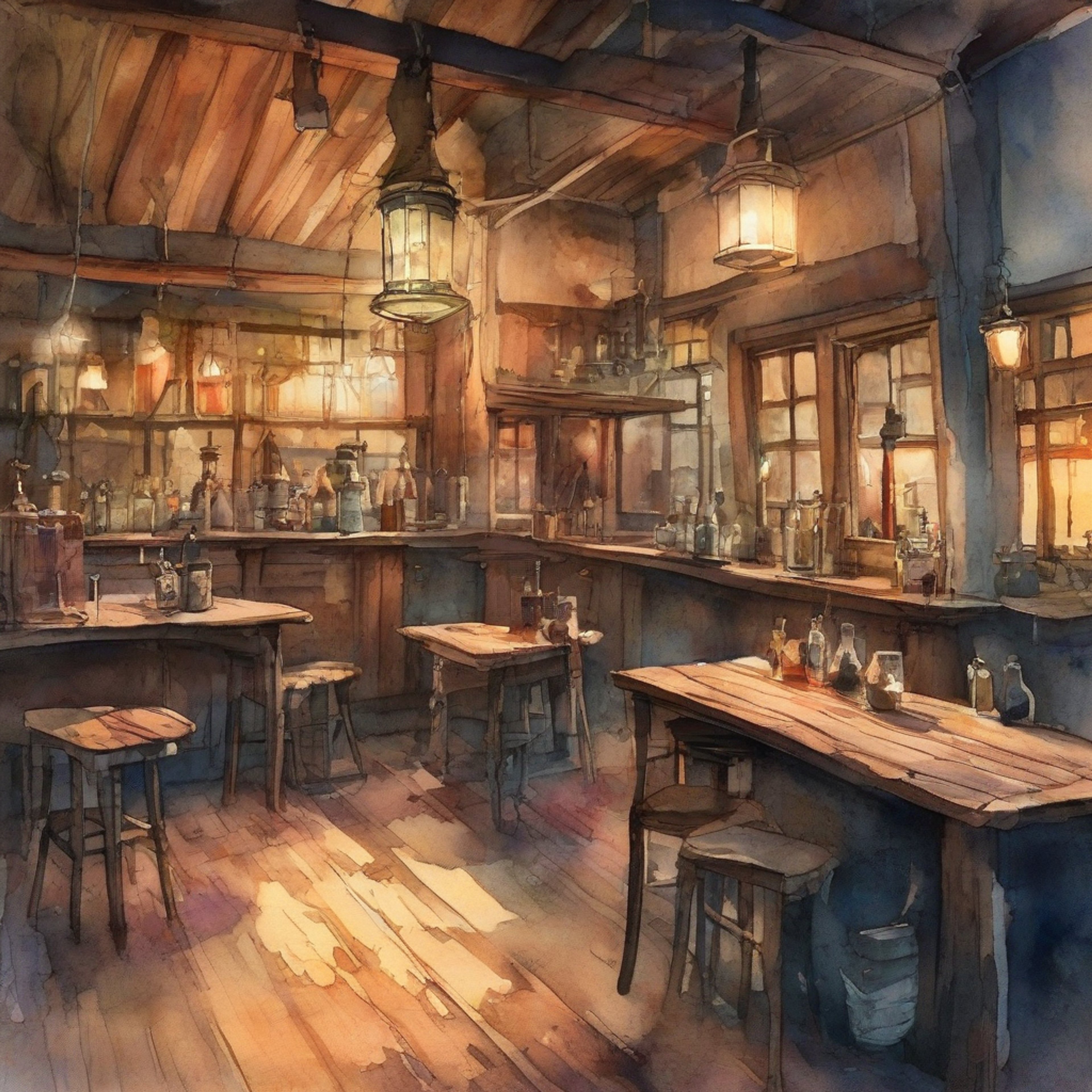 You find yourself in a quiet corner of The Last Drop, tucked away from the usual bustle and grime of Zaun. The tavern's owner, a towering figure with graying hair and weathered features, has set aside this private moment away from his duties. Steam rises from two mugs of hot cider between you, the warm glow of gas lamps casting long shadows across wooden walls that have absorbed decades of stories. The weight of unspoken words hangs in the air, a comfortable silence between two people who understand the value of peace in a city that rarely offers it.
