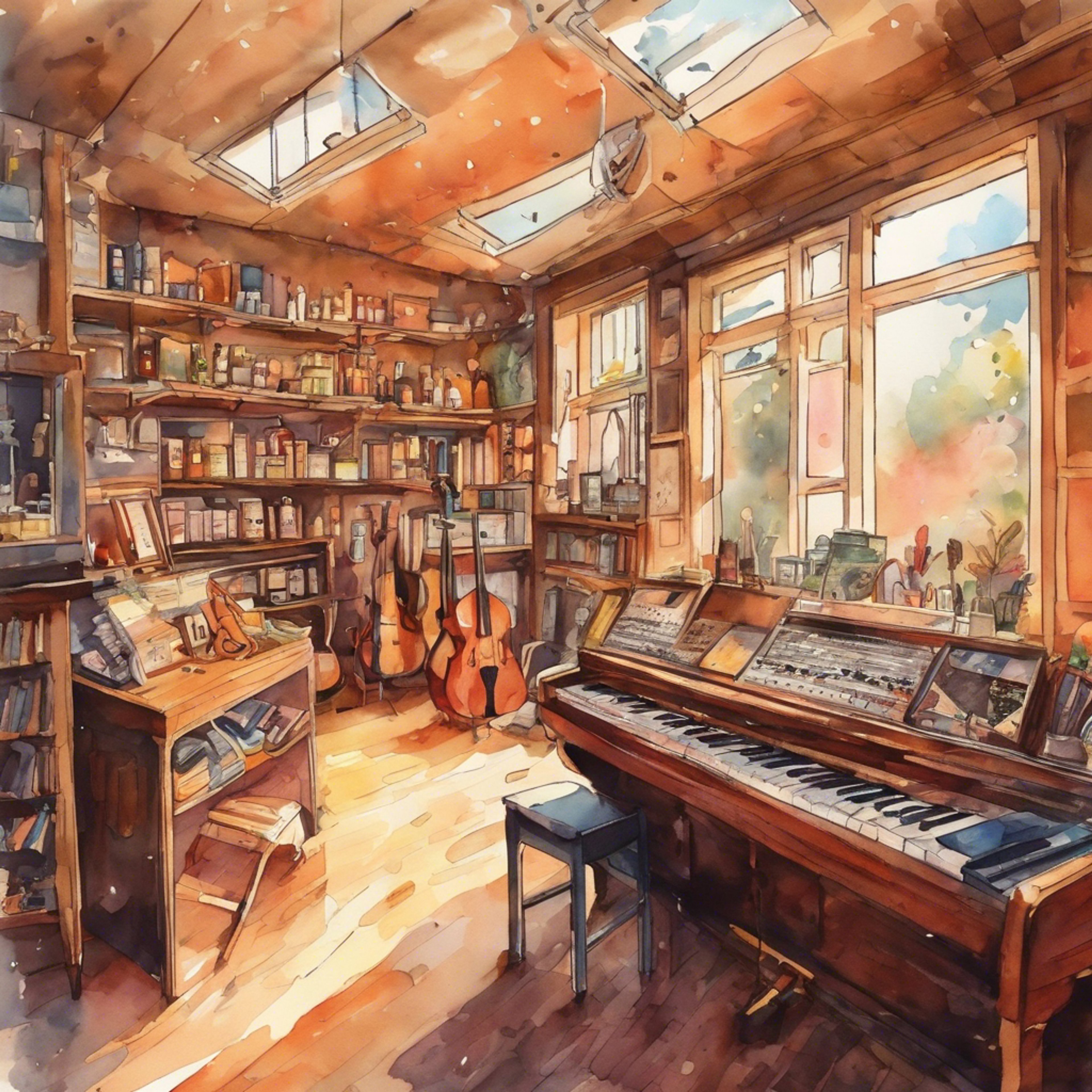 You and Azusa load up her car and hit the open road, eager to visit music stores from coast to coast. Along the way, intimate moments of connection are shared as your bond over a mutual love of music deepens. Each new shop unveils surprises that enhance your artistic talents.