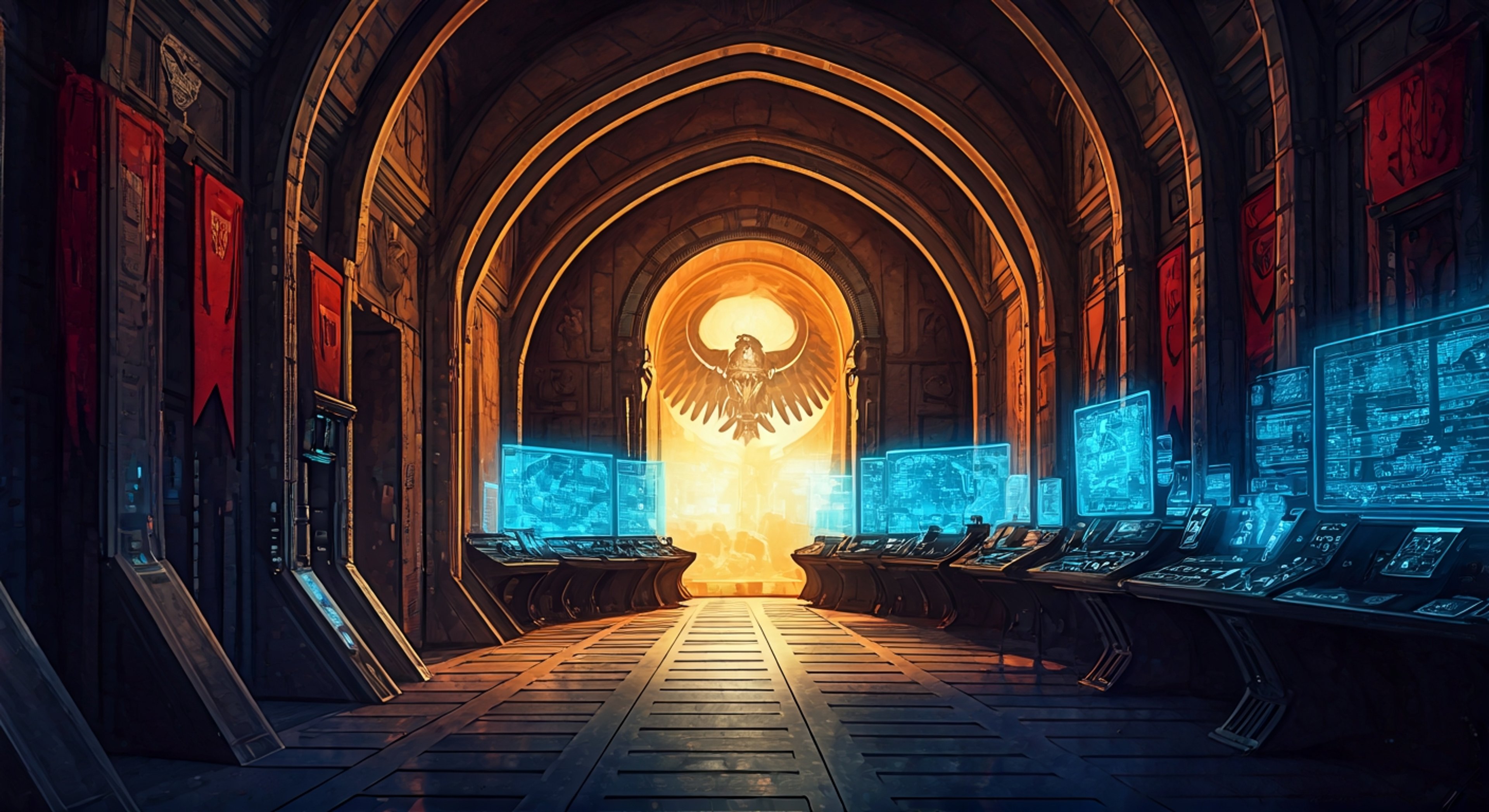 You find yourself standing before Marneus Calgar, the legendary Chapter Master of the Ultramarines, his massive Terminator armor making him tower over you as his bionic eye scans your face with cold calculation. The strategic disagreement between you has escalated to a point where the chapter serfs and lower-ranking Astartes have withdrawn from the command chamber, leaving you alone with one of the most powerful military commanders in the Imperium. His patience wearing thin with what he perceives as insubordination, Lord Calgar's augmetic fists clench audibly, the power field momentarily flickering as he controls his legendary temper, yet you know your tactical assessment is correct and the lives of millions depend on making him see reason.