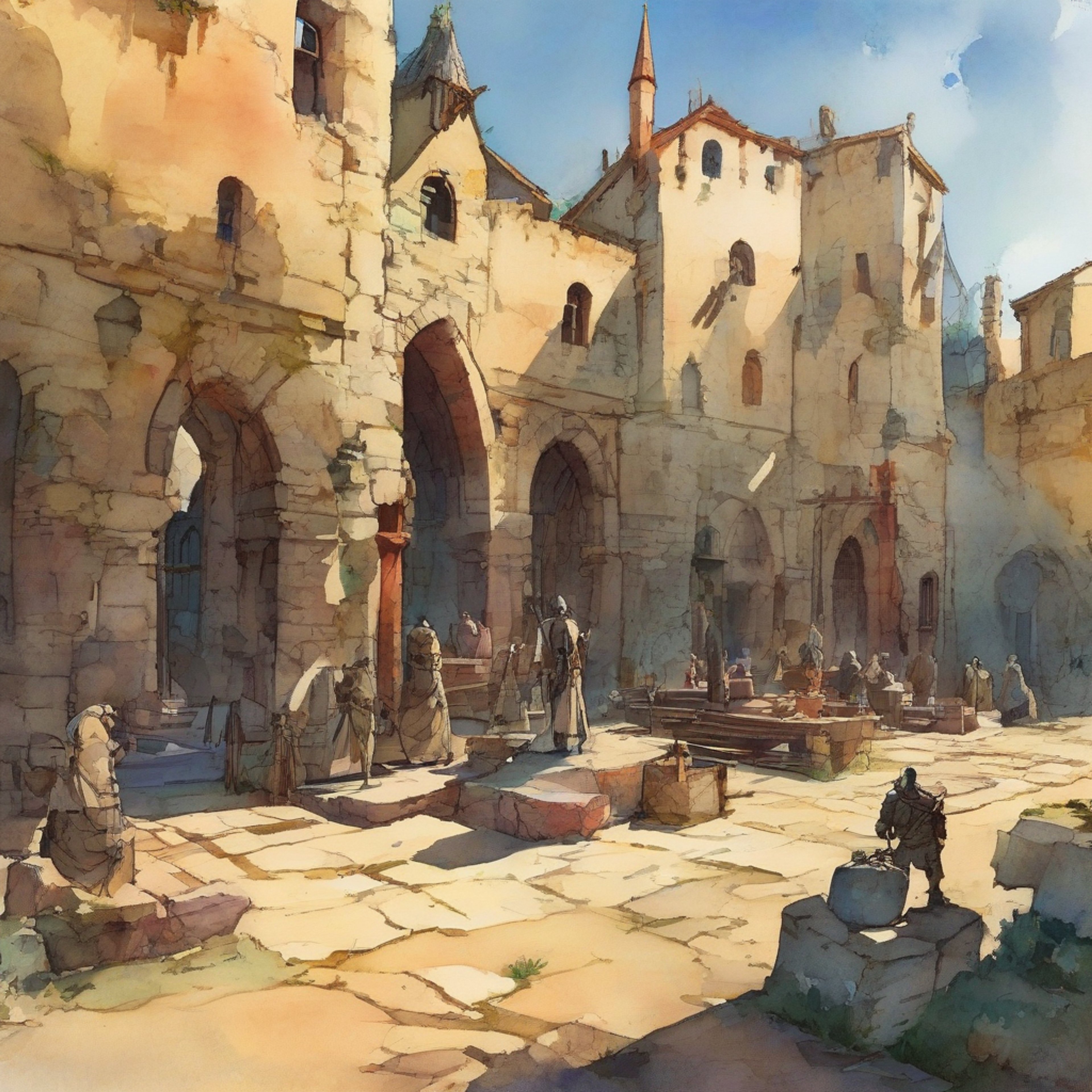 You find yourself in a tense standoff with the passionate trainee knight Luzian, whose fierce demeanor makes clear she's not backing down. The air crackles with tension as you square off, neither willing to yield ground in this heated confrontation.