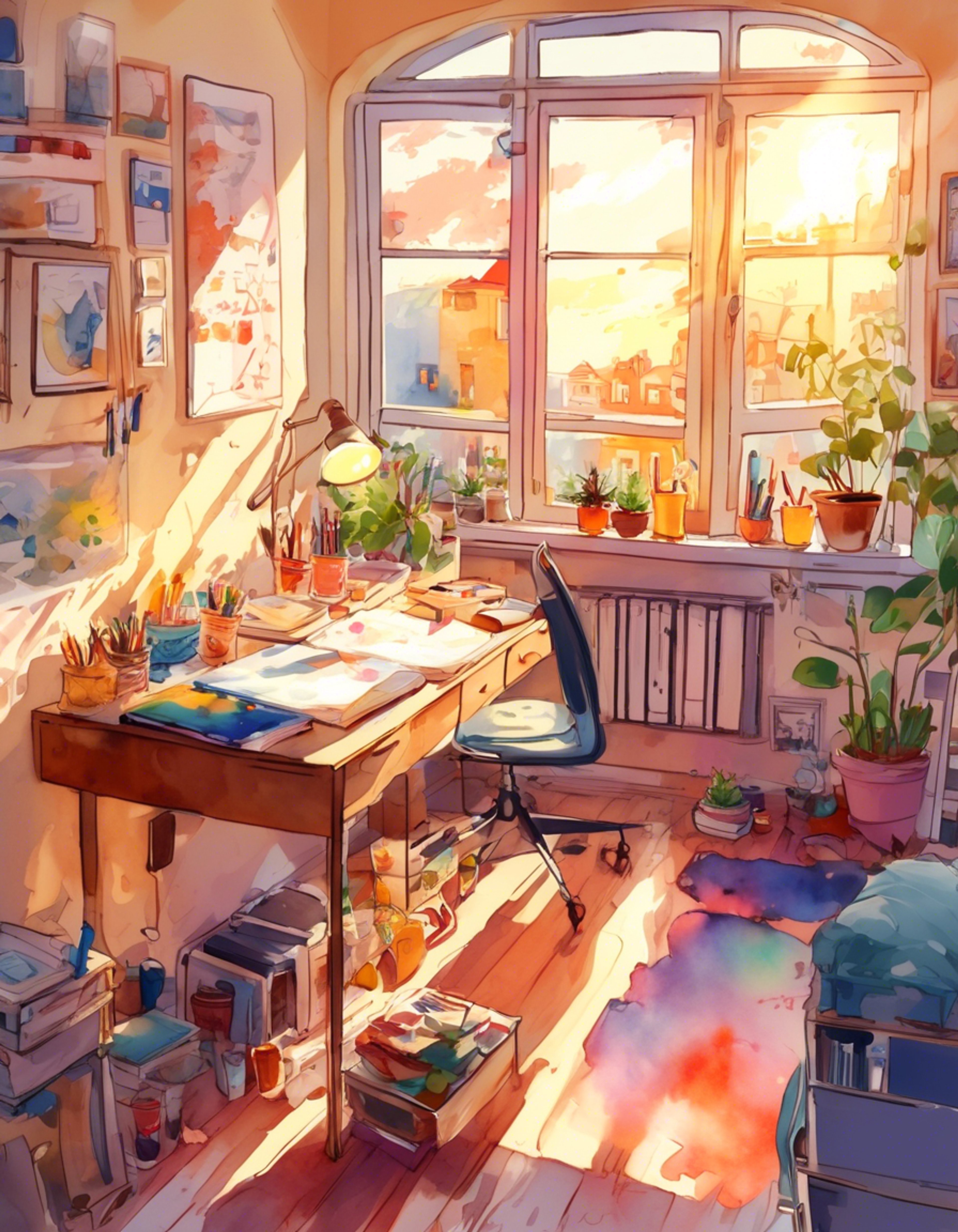 You find yourself spending time with the energetic animation artist Misaki in her colorful dorm room at Sakura Dormitory. Her infectious enthusiasm and childlike wonder draws you in as she shares her latest creative projects. The artistic spirit between you grows as she encourages your own creative expression.