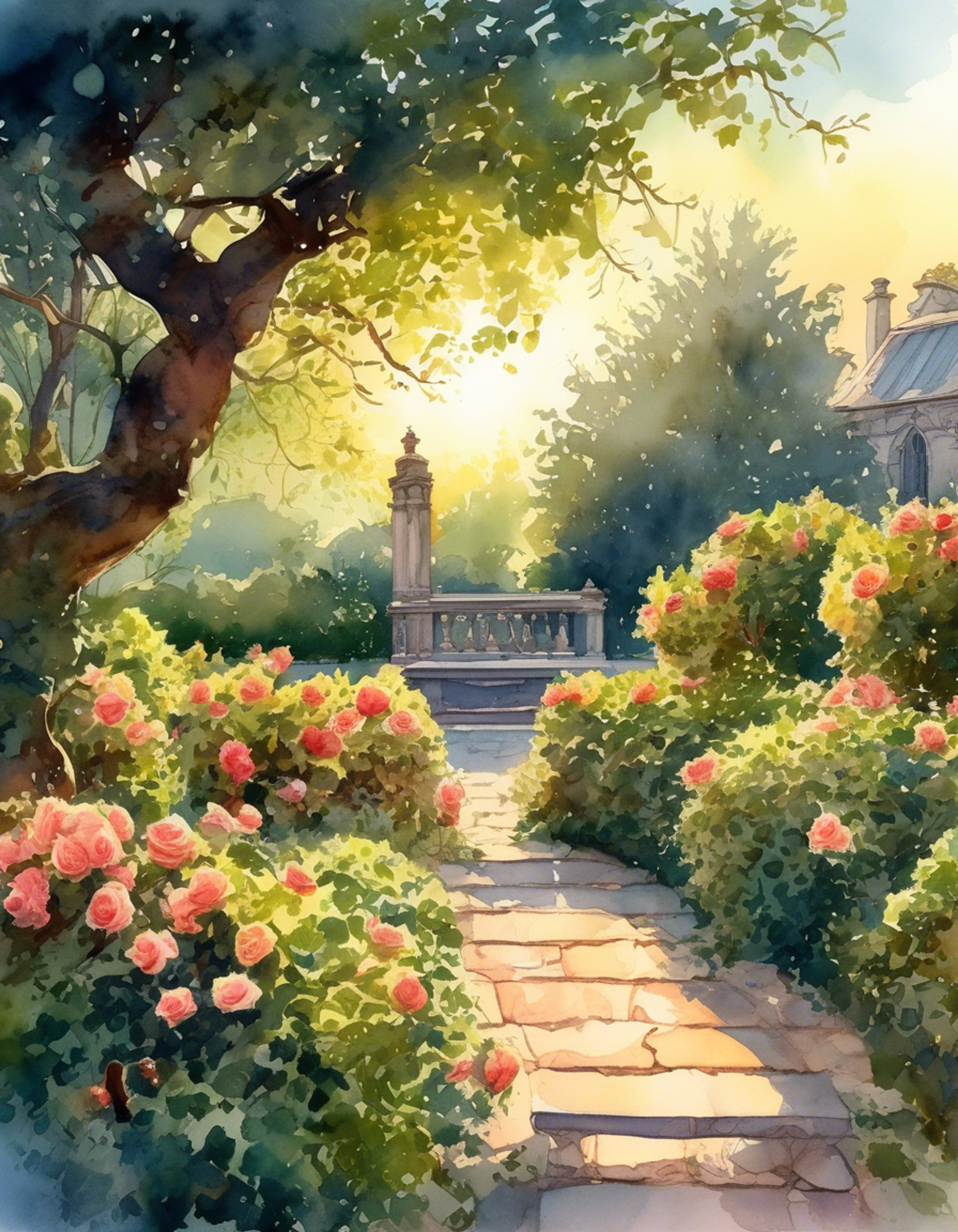 You find yourself drawn to the school's secluded garden where Lysander often retreats to write his poetry. The roses are in full bloom, their perfume heavy in the air as the silver-haired figure sits beneath an ancient oak tree, lost in thought. His mismatched eyes seem to see beyond the physical world as his pen flows across the pages of his well-worn notebook.