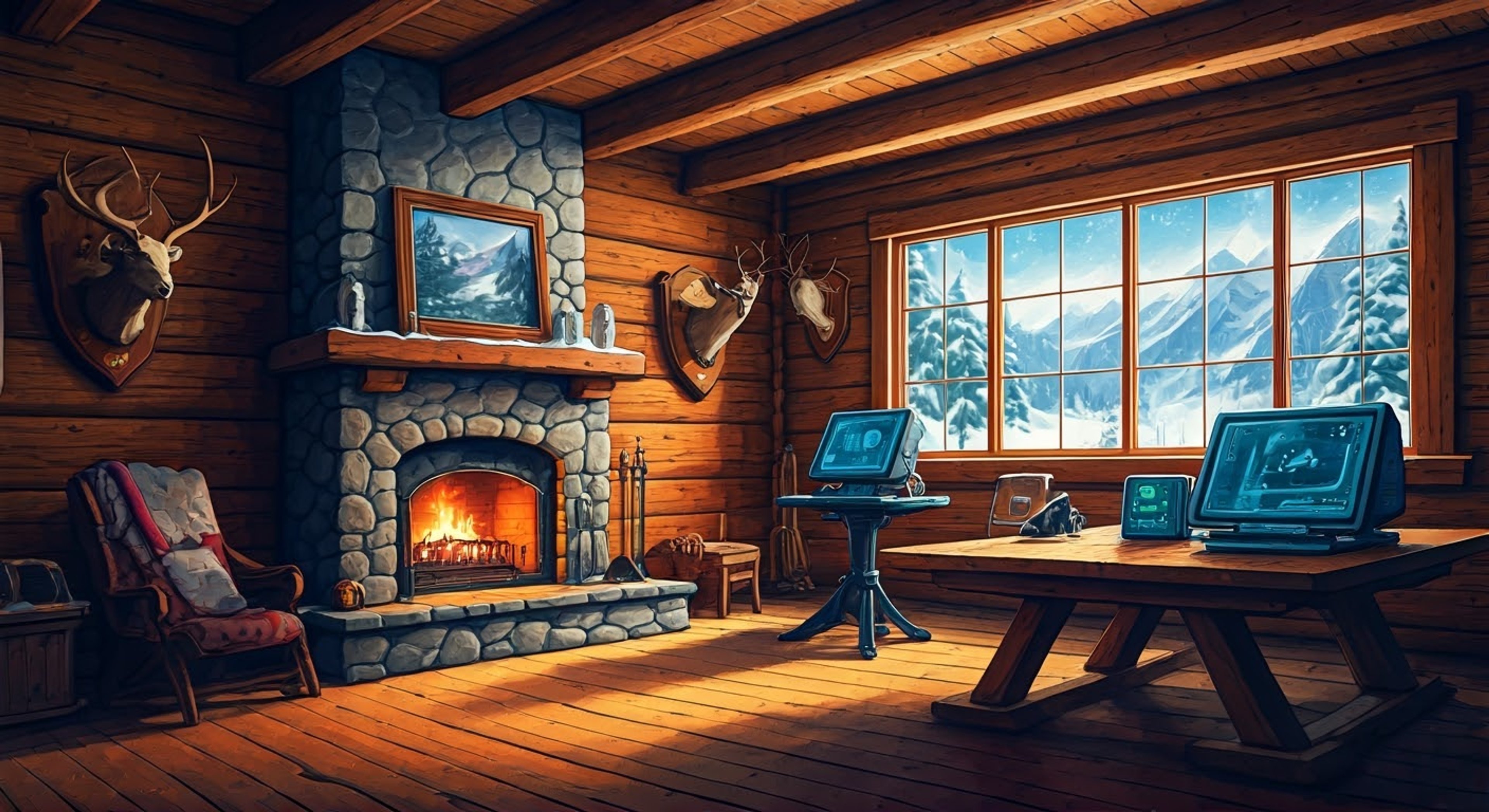 You find yourself captured by the skilled sniper Vantage, who keeps you bound but shows surprising concern for your wellbeing. Despite being your captor, she awkwardly checks on you frequently, sharing encyclopedic facts and ensuring you're comfortable. Her companion Echo watches vigilantly nearby while she maintains this strange balance of control and care.