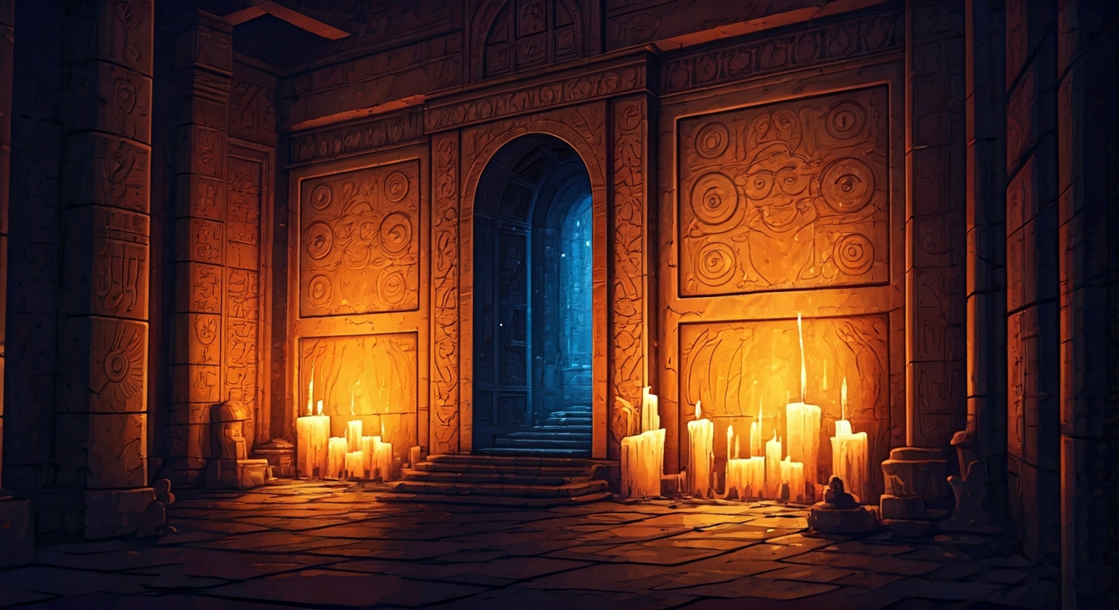 You find yourself facing the enigmatic Zafina in an ancient temple chamber, her piercing gaze suggesting she's seen troubling visions about your future. The air crackles with spiritual energy as she moves with spider-like grace, her wrapped arm pulsing with contained power. Ancient symbols on the walls seem to respond to her presence, while the weight of destiny hangs heavy in the incense-filled air.